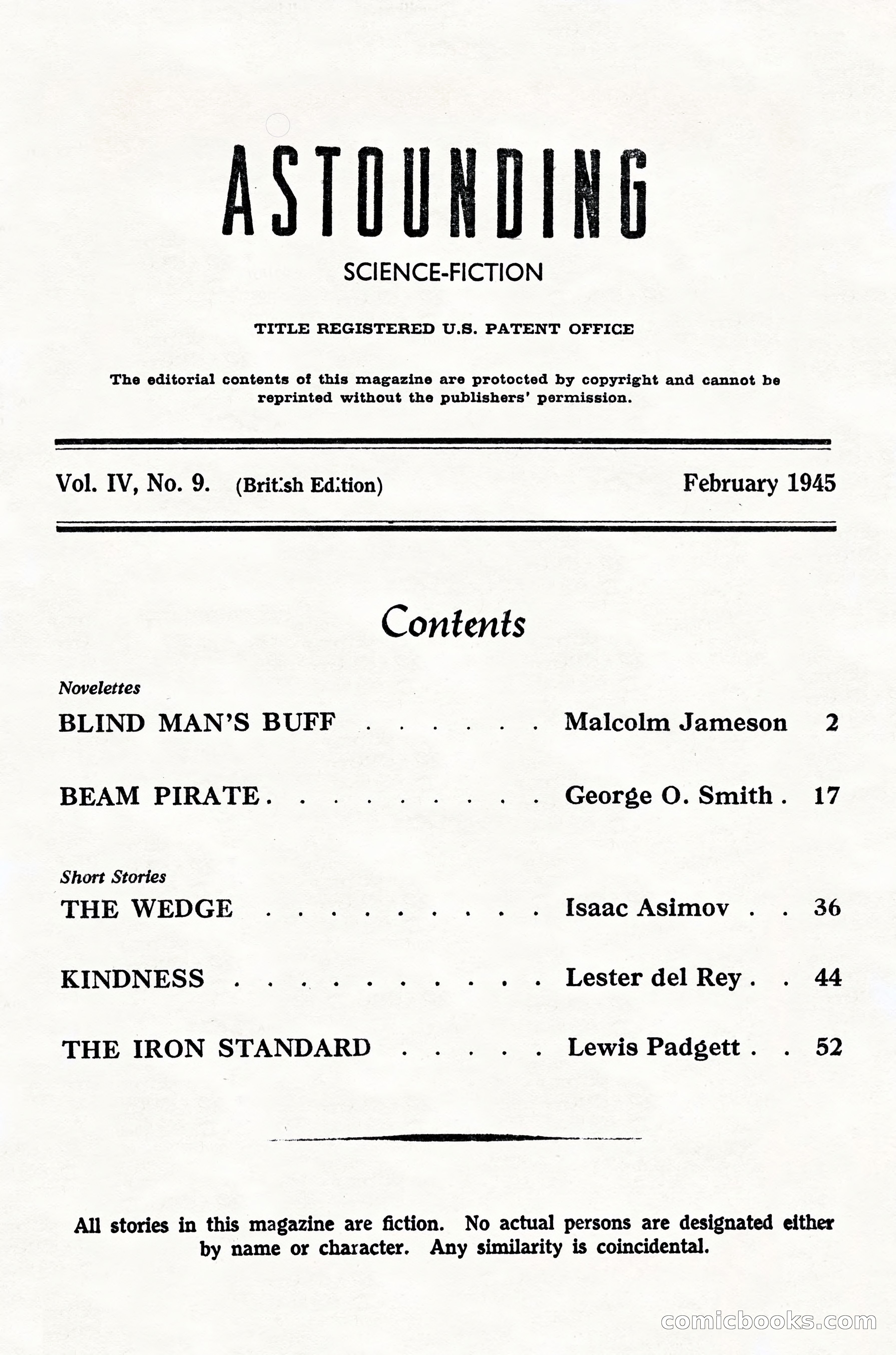 Astounding Science Fiction (UK Edition) — page 3 of 68