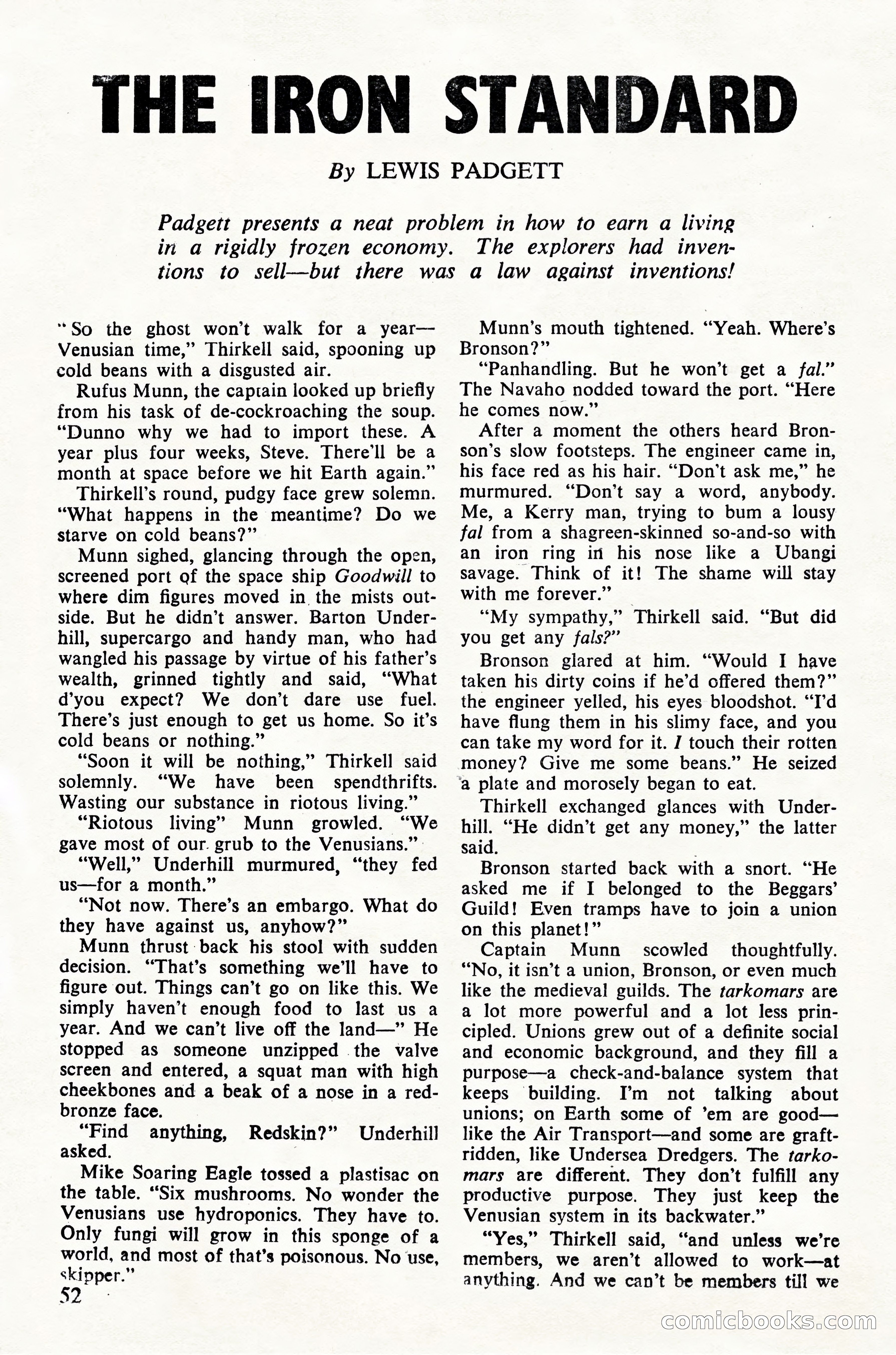Astounding Science Fiction (UK Edition) — page 54 of 68