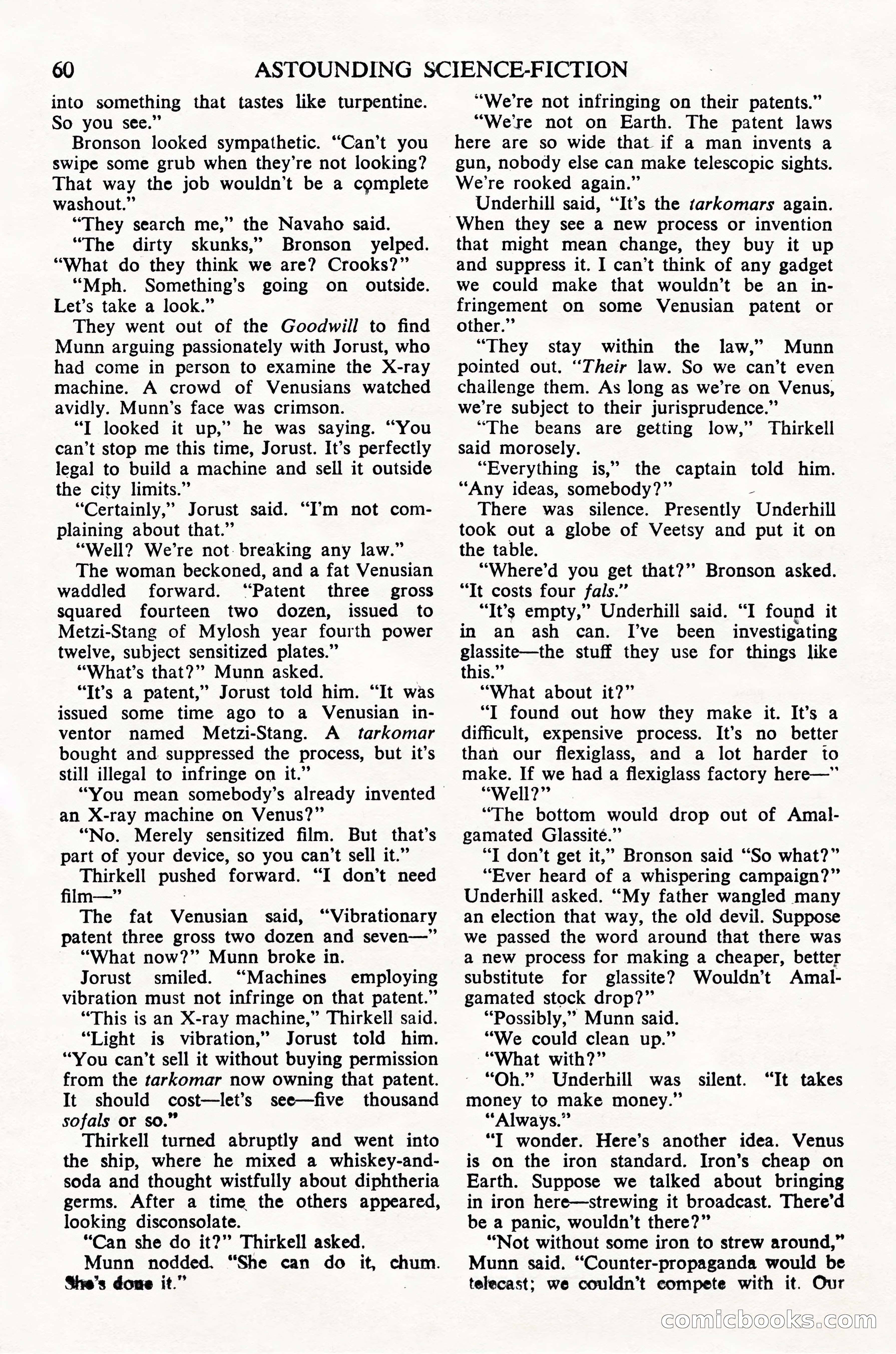 Astounding Science Fiction (UK Edition) — page 62 of 68