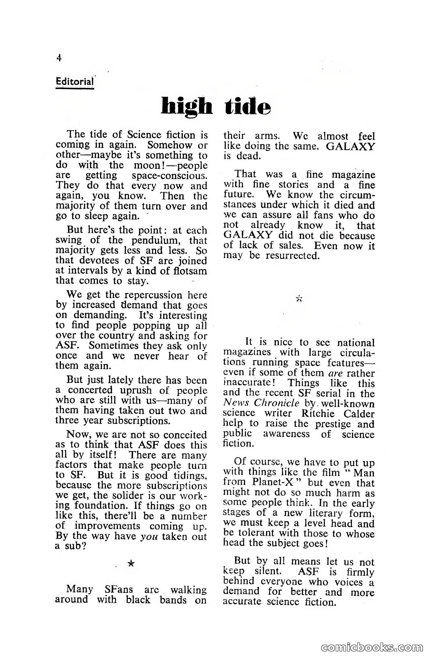 Authentic Science Fiction, December 1951 — page 6 of 116