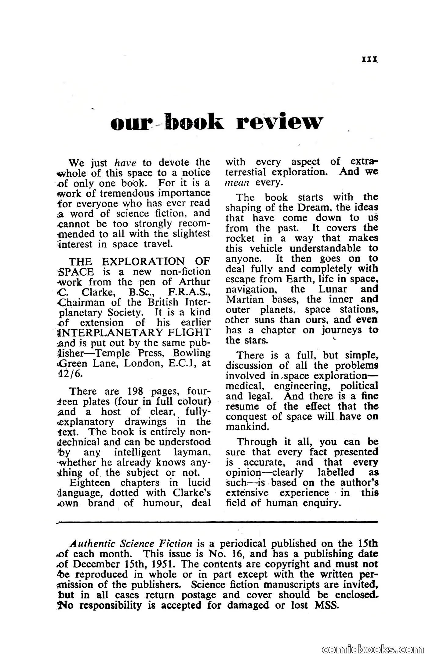 Authentic Science Fiction, December 1951 — page 113 of 116
