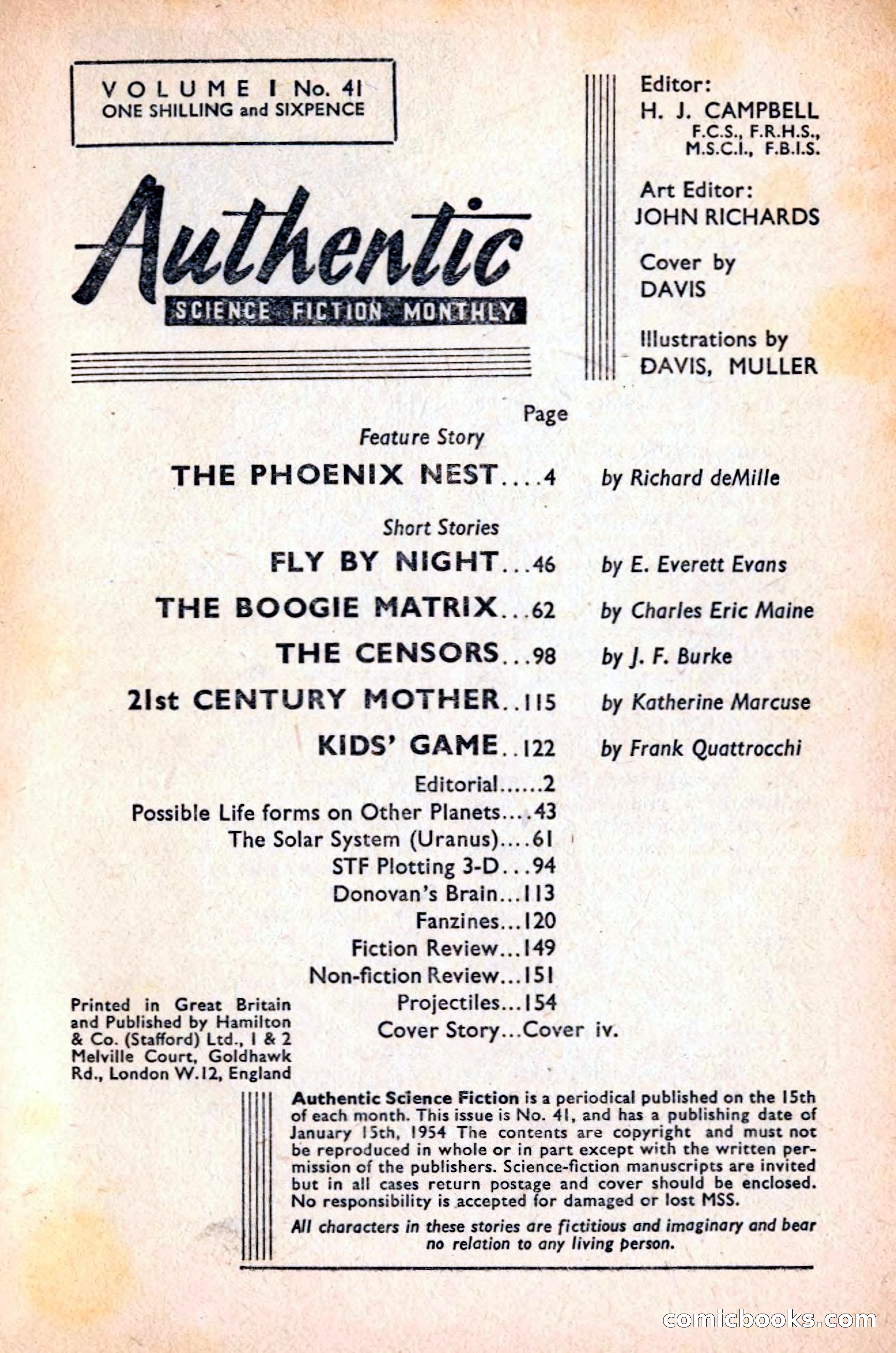 Authentic Science Fiction Monthly No. 41 — page 2 of 162