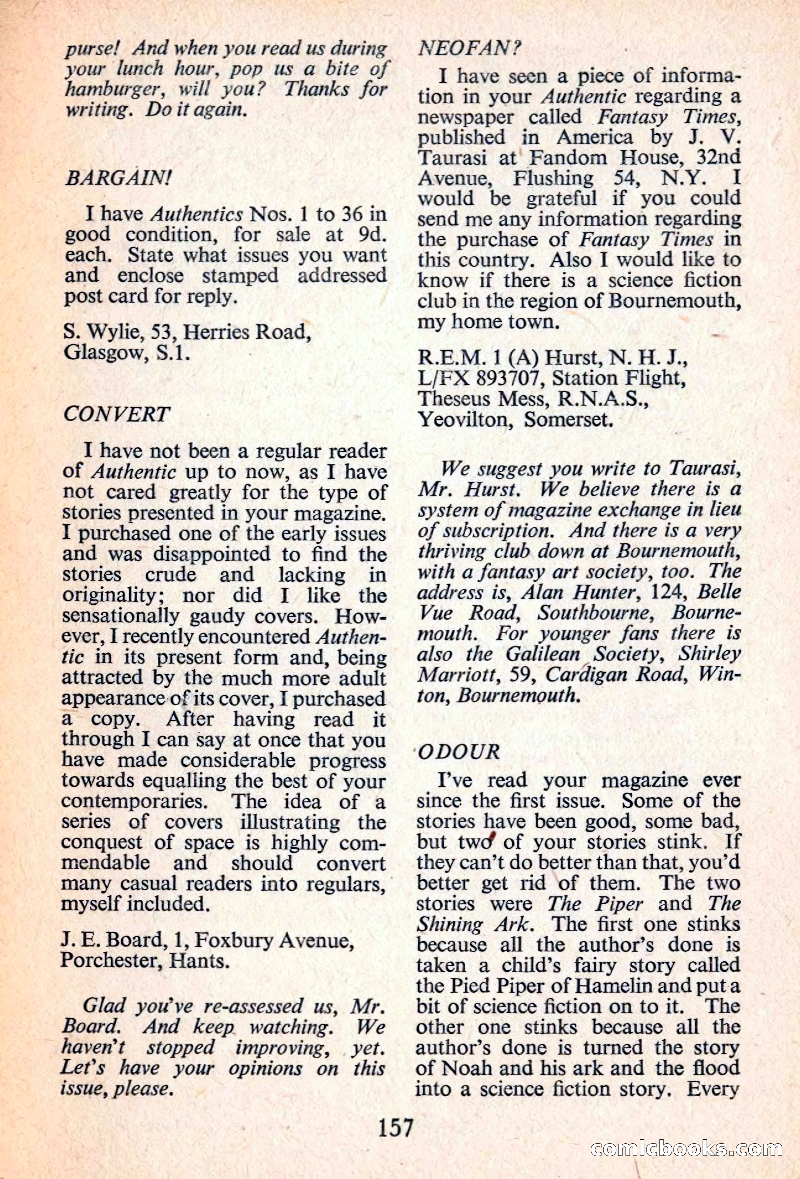Authentic Science Fiction Monthly No. 41 — page 158 of 162