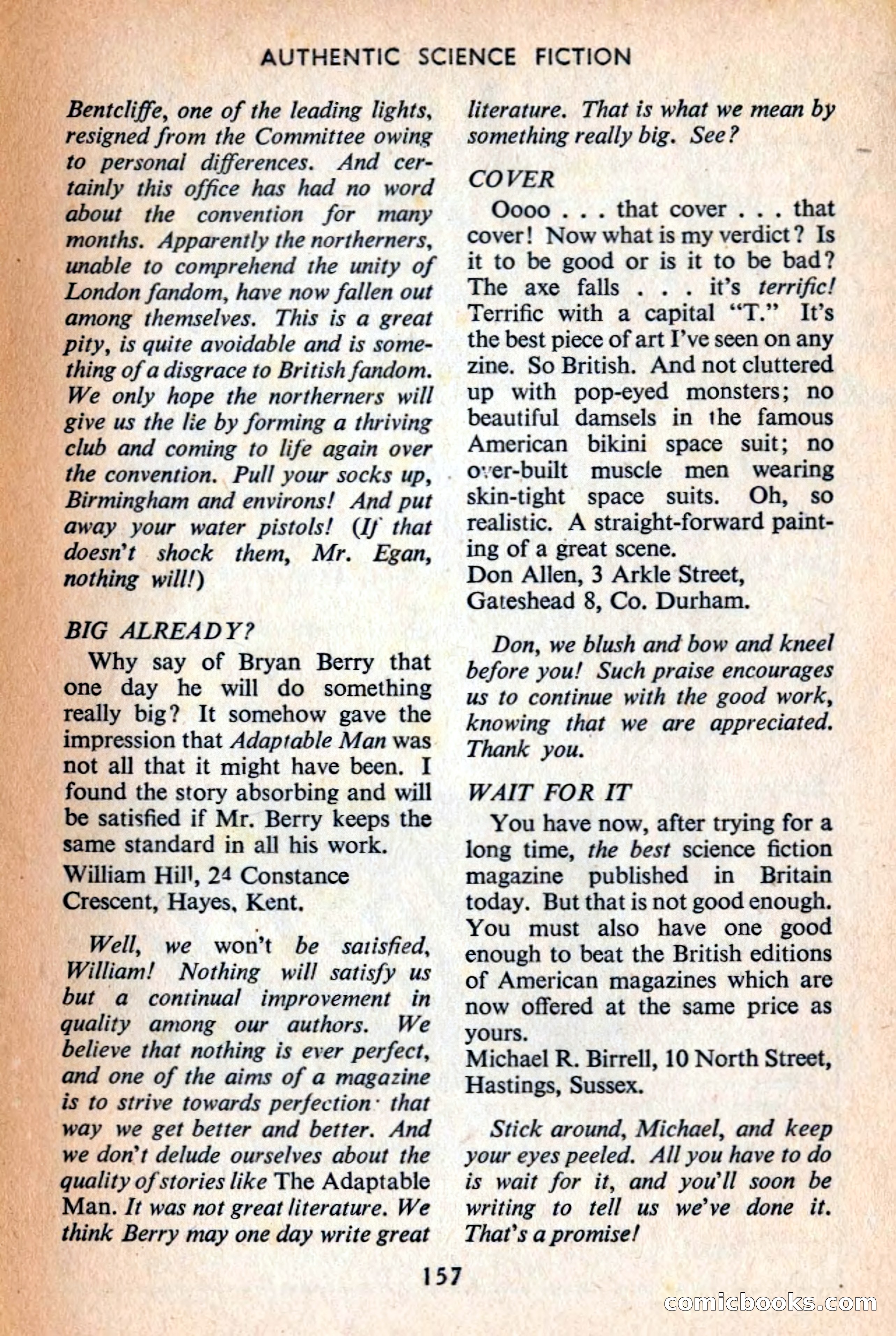 Authentic Science Fiction Monthly No. 42 — page 158 of 162