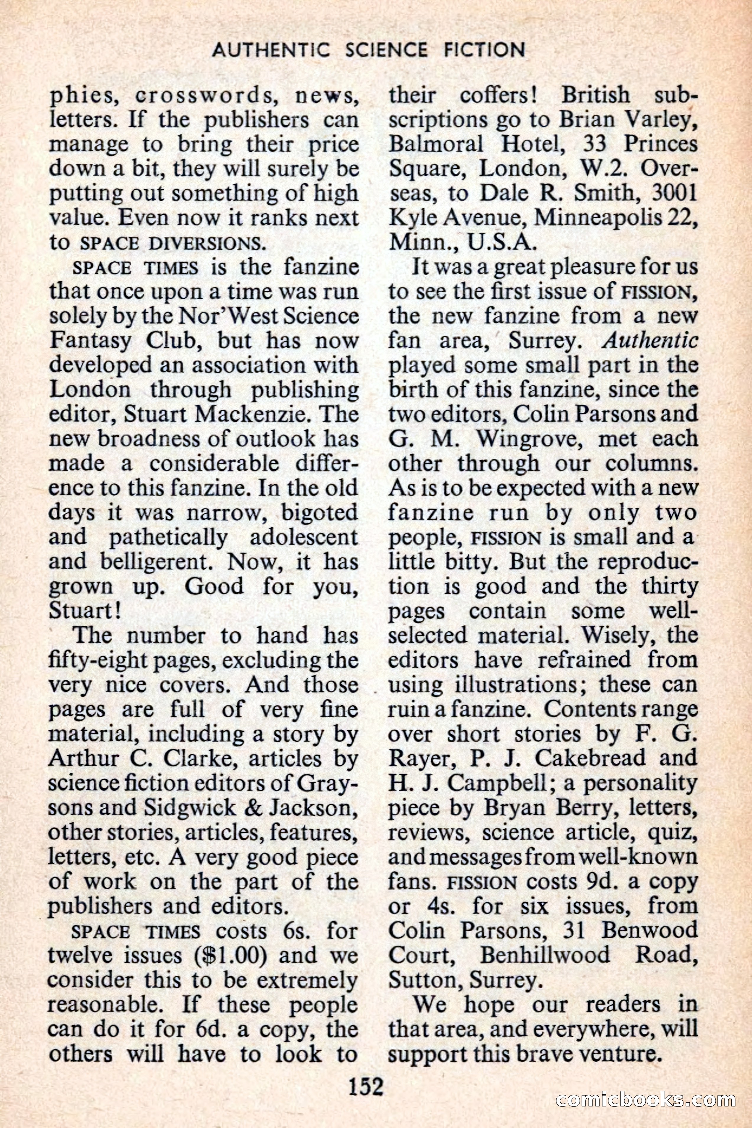 Authentic Science Fiction Monthly No. 43 — page 153 of 162