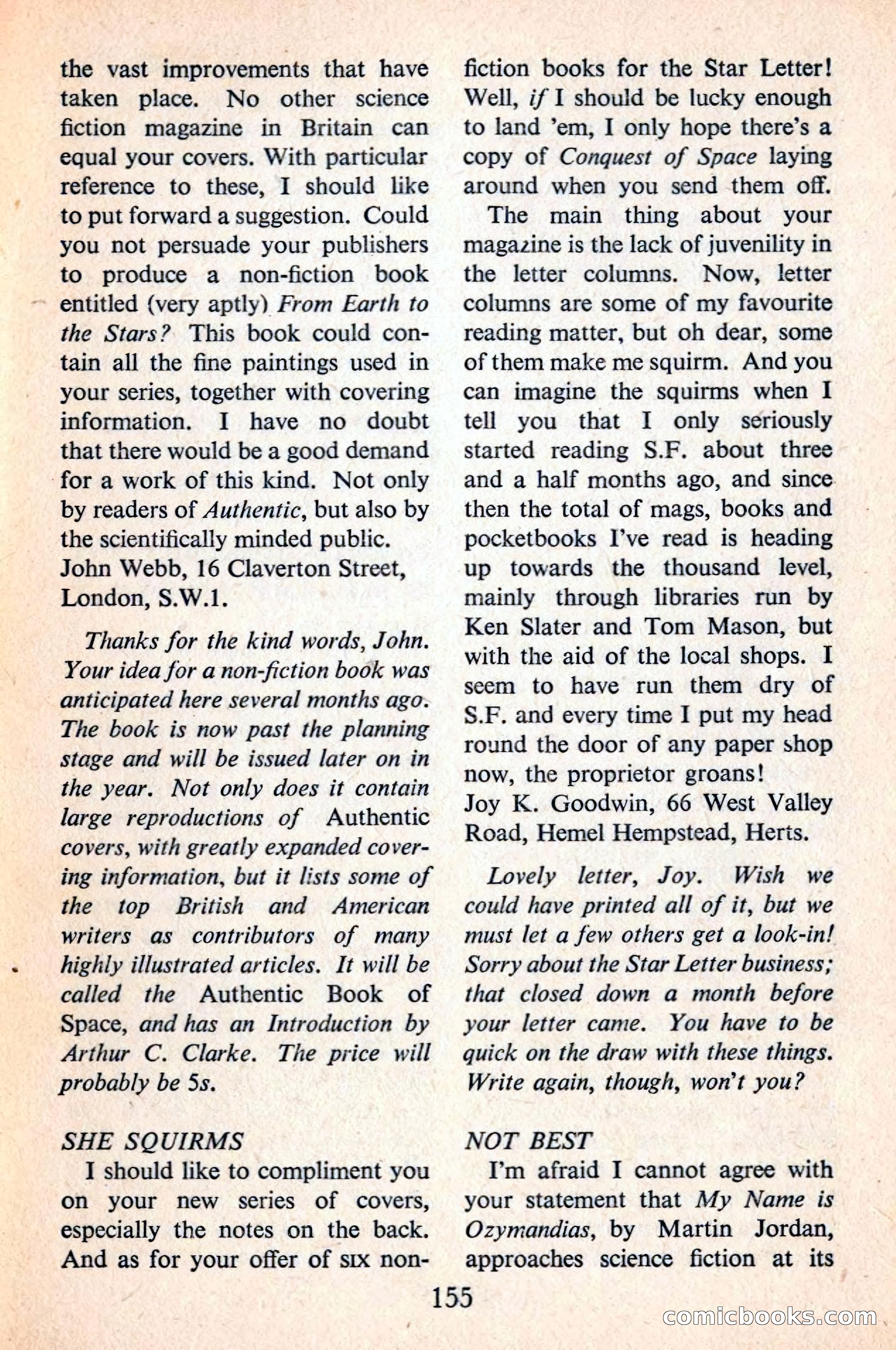 Authentic Science Fiction Monthly No. 43 — page 156 of 162