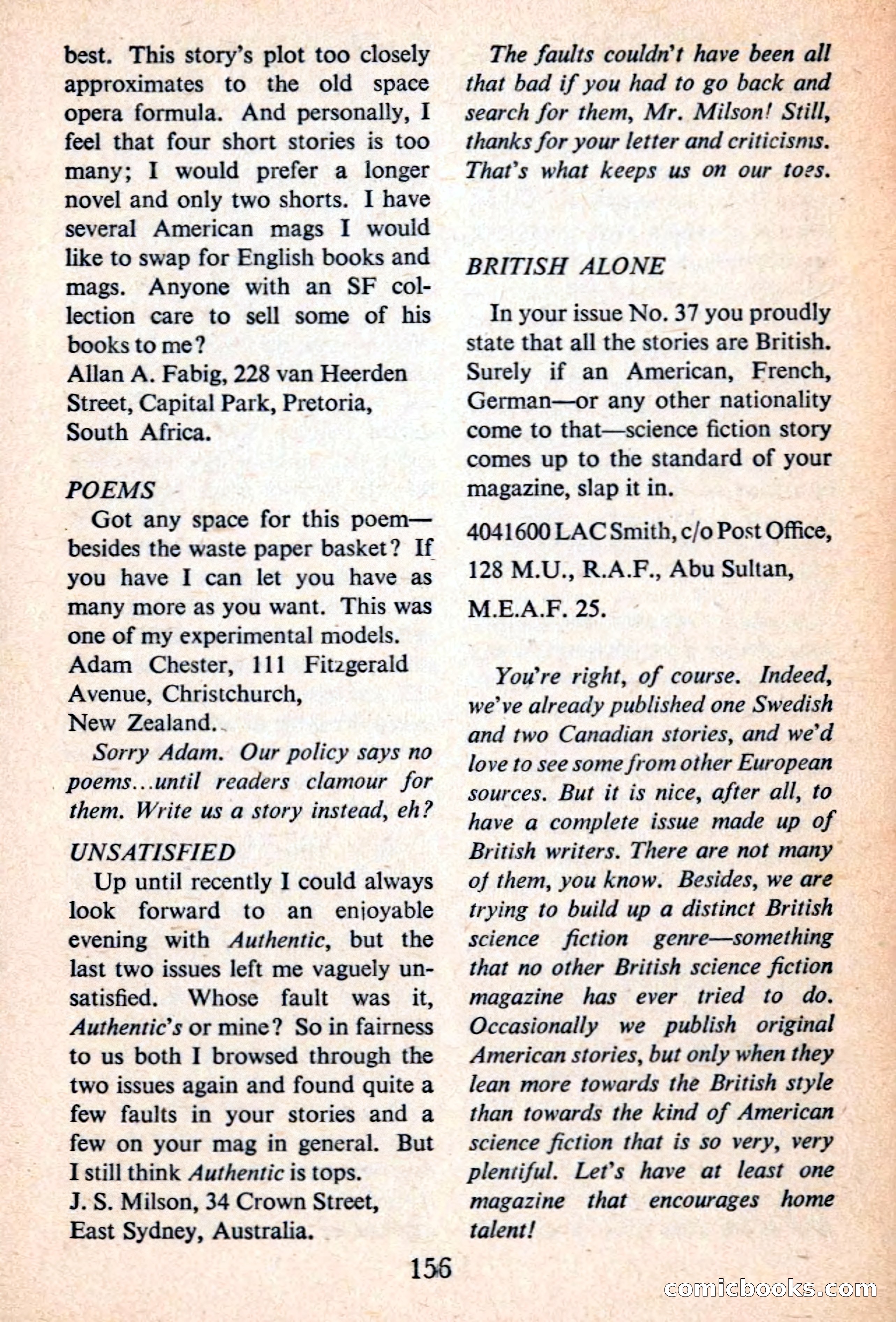 Authentic Science Fiction Monthly No. 43 — page 157 of 162