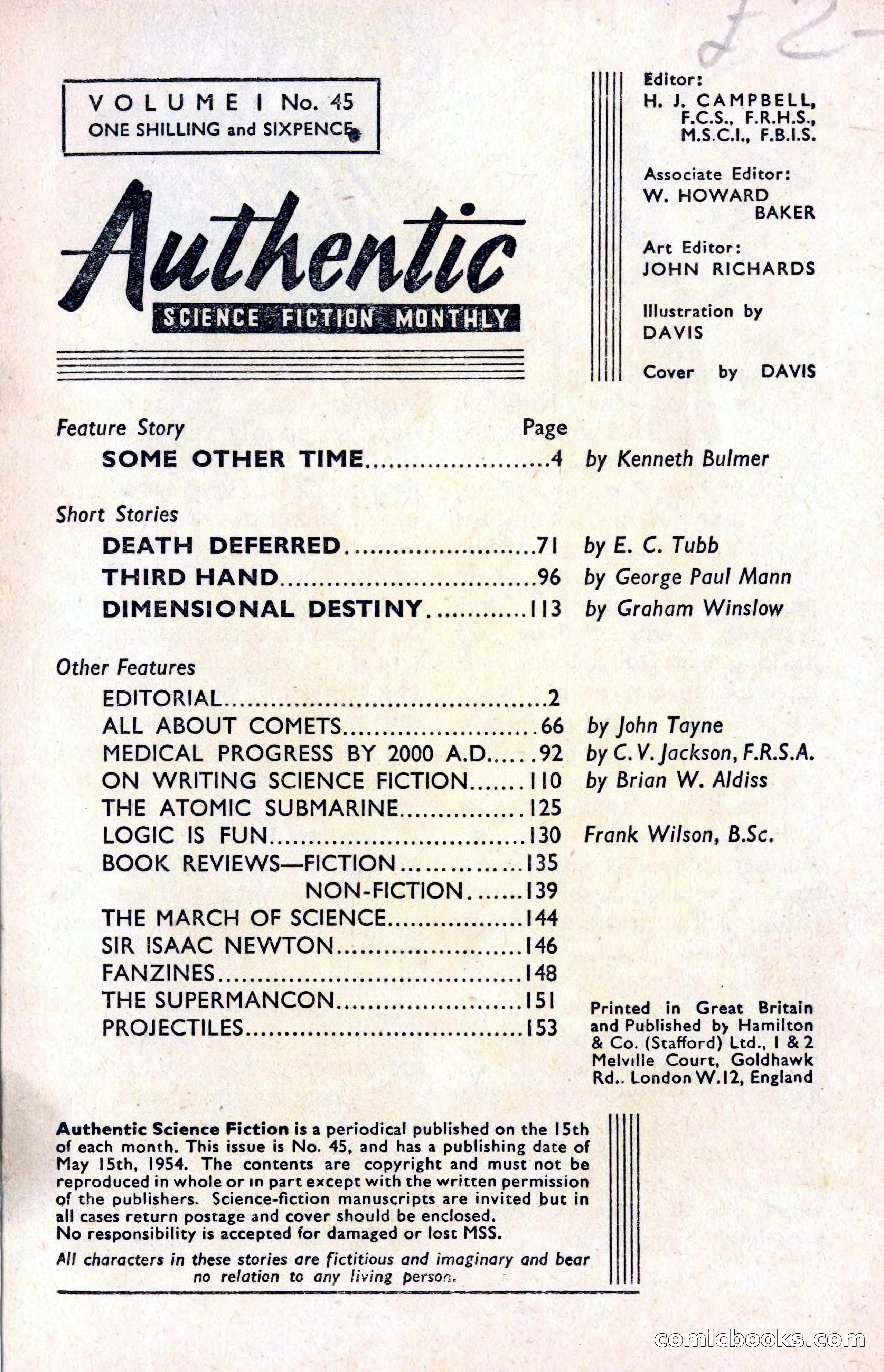 Authentic Science Fiction Monthly, Issue 45 — page 2 of 162