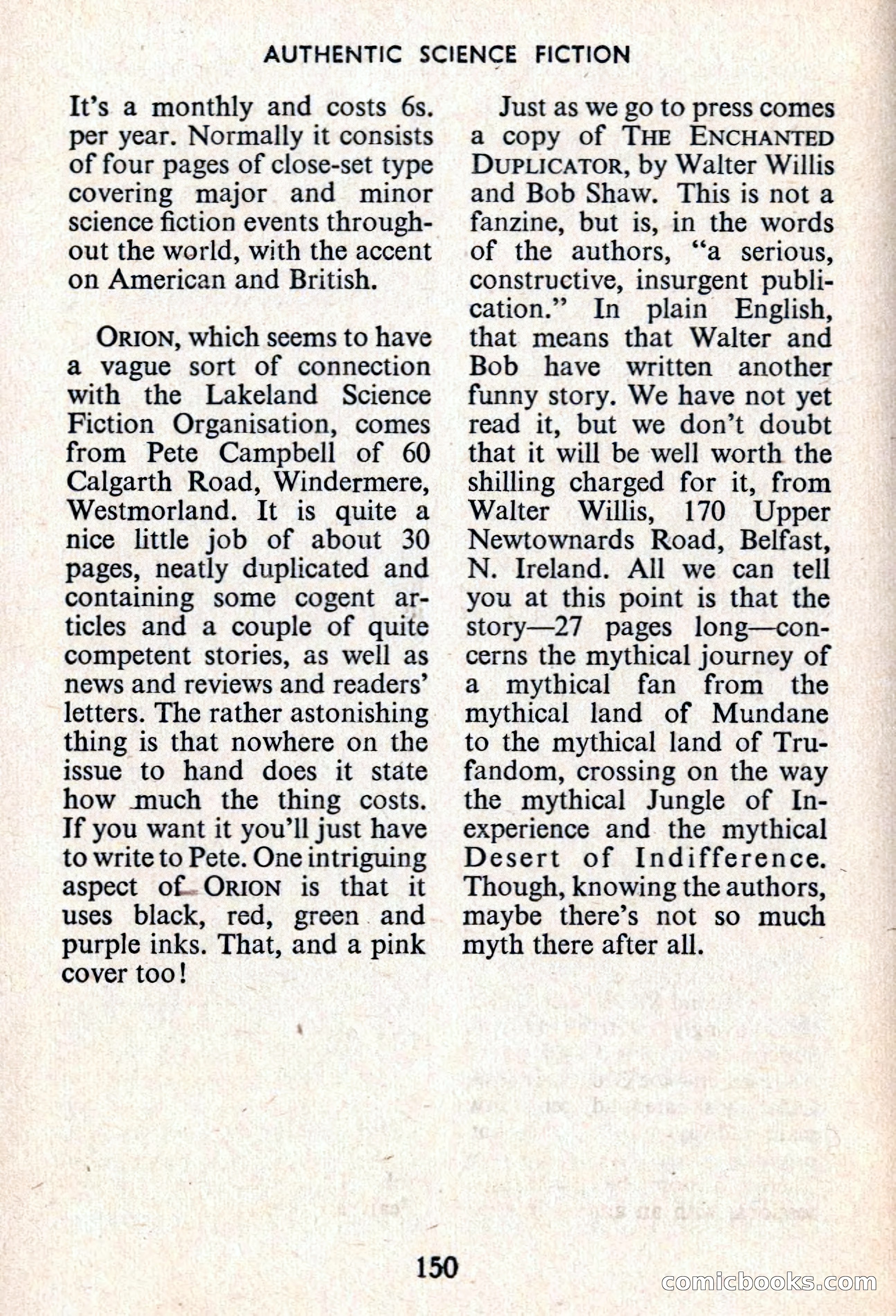 Authentic Science Fiction Monthly, Issue 45 — page 151 of 162
