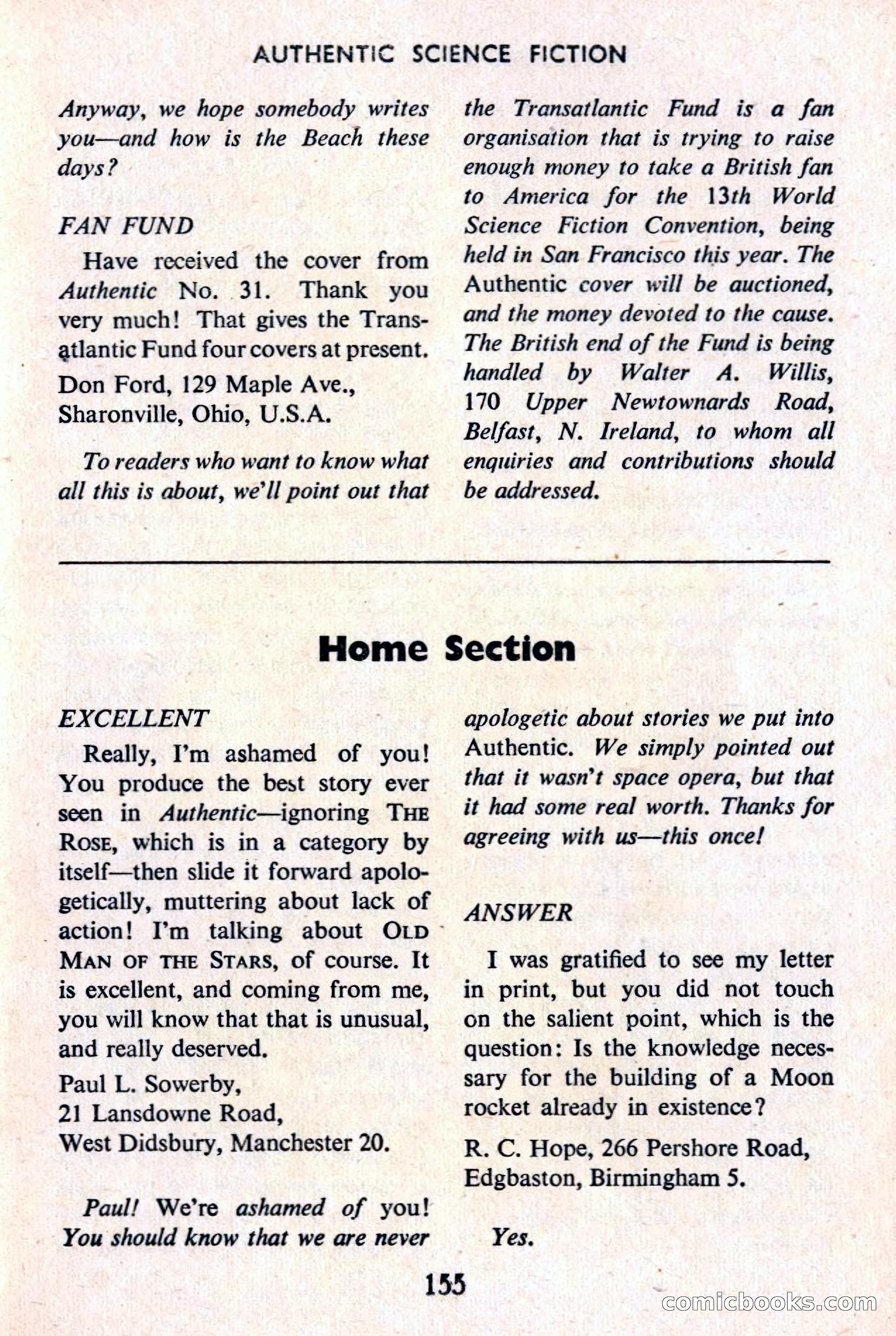Authentic Science Fiction Monthly, Issue 45 — page 156 of 162