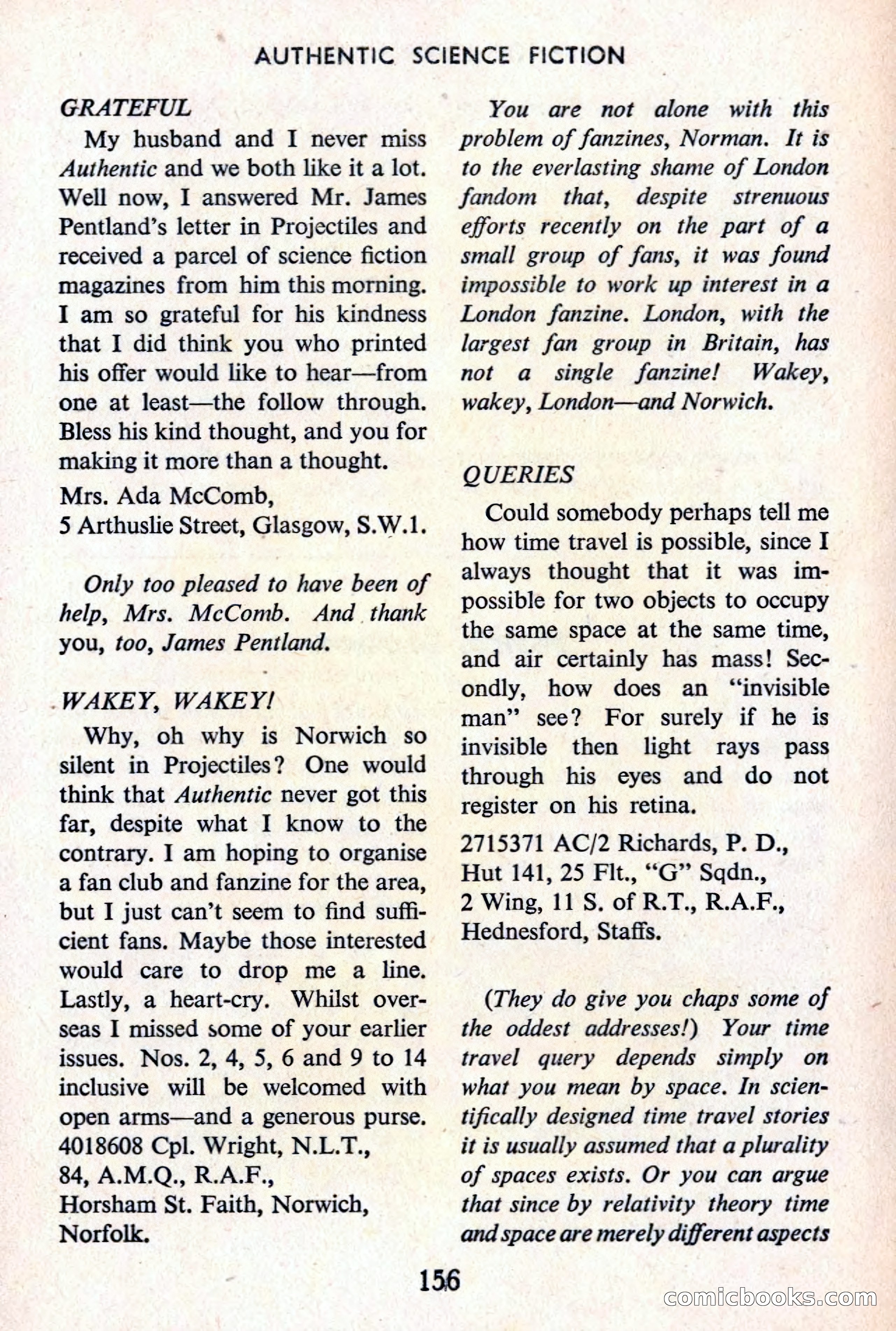 Authentic Science Fiction Monthly, Issue 45 — page 157 of 162