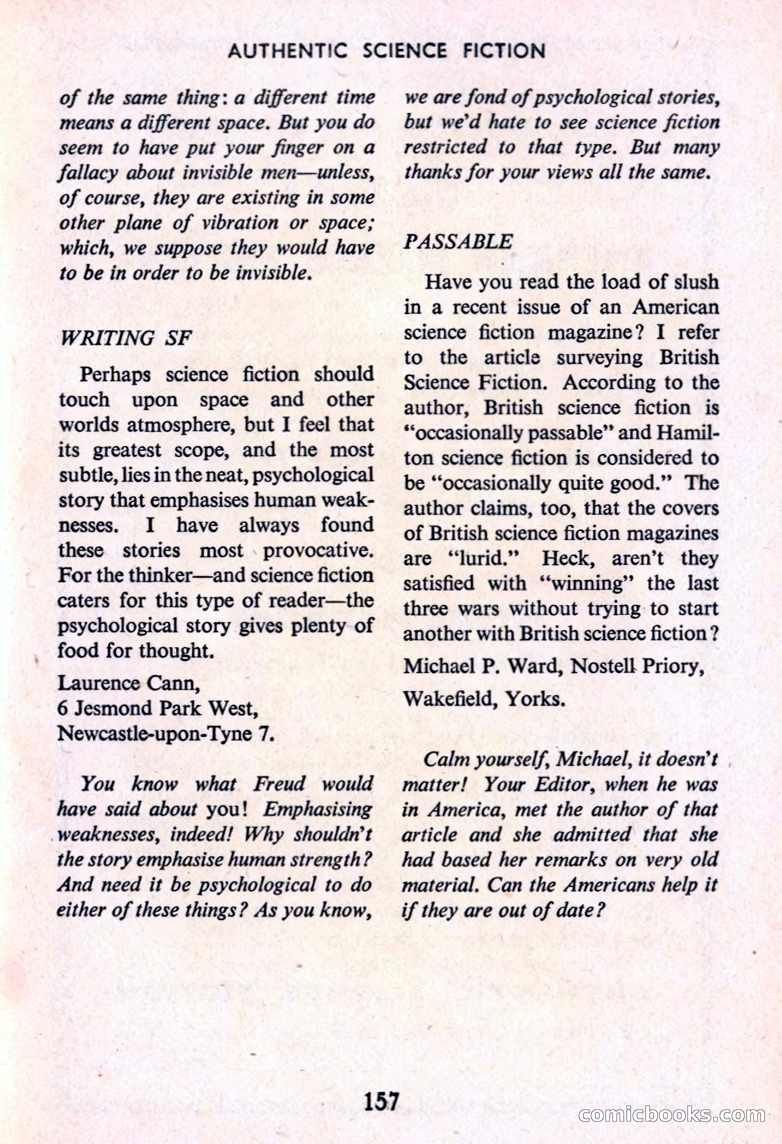 Authentic Science Fiction Monthly, Issue 45 — page 158 of 162