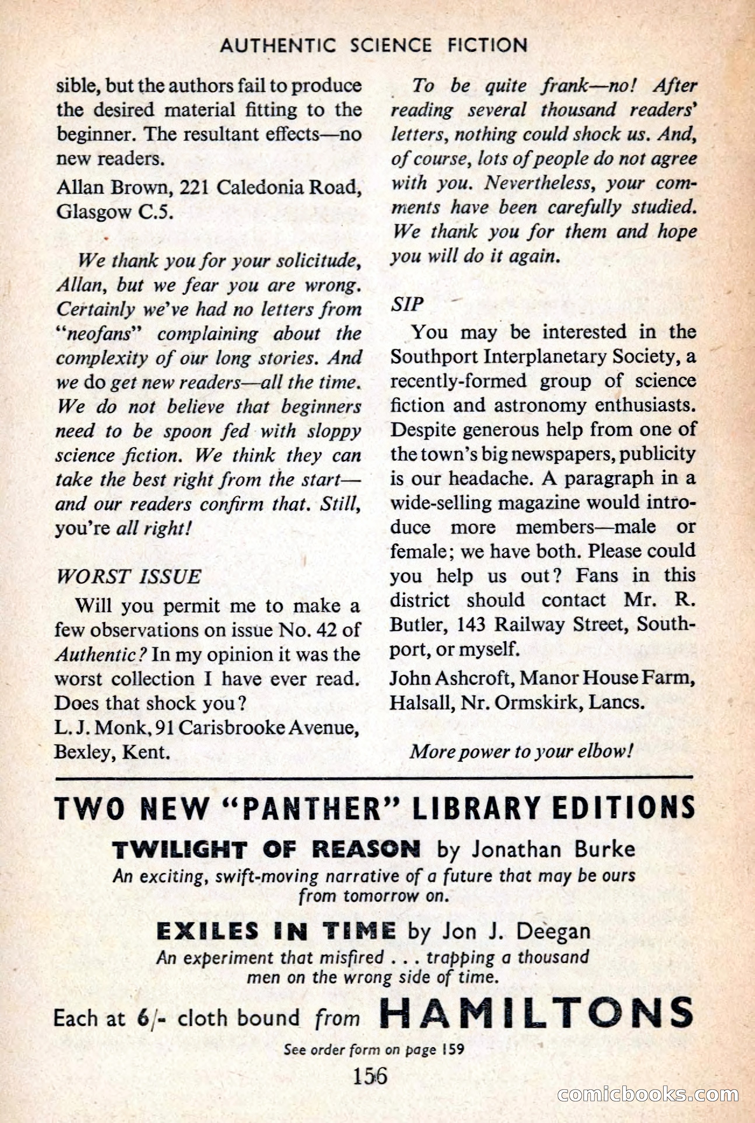 Authentic Science Fiction Monthly No. 46 — page 157 of 162