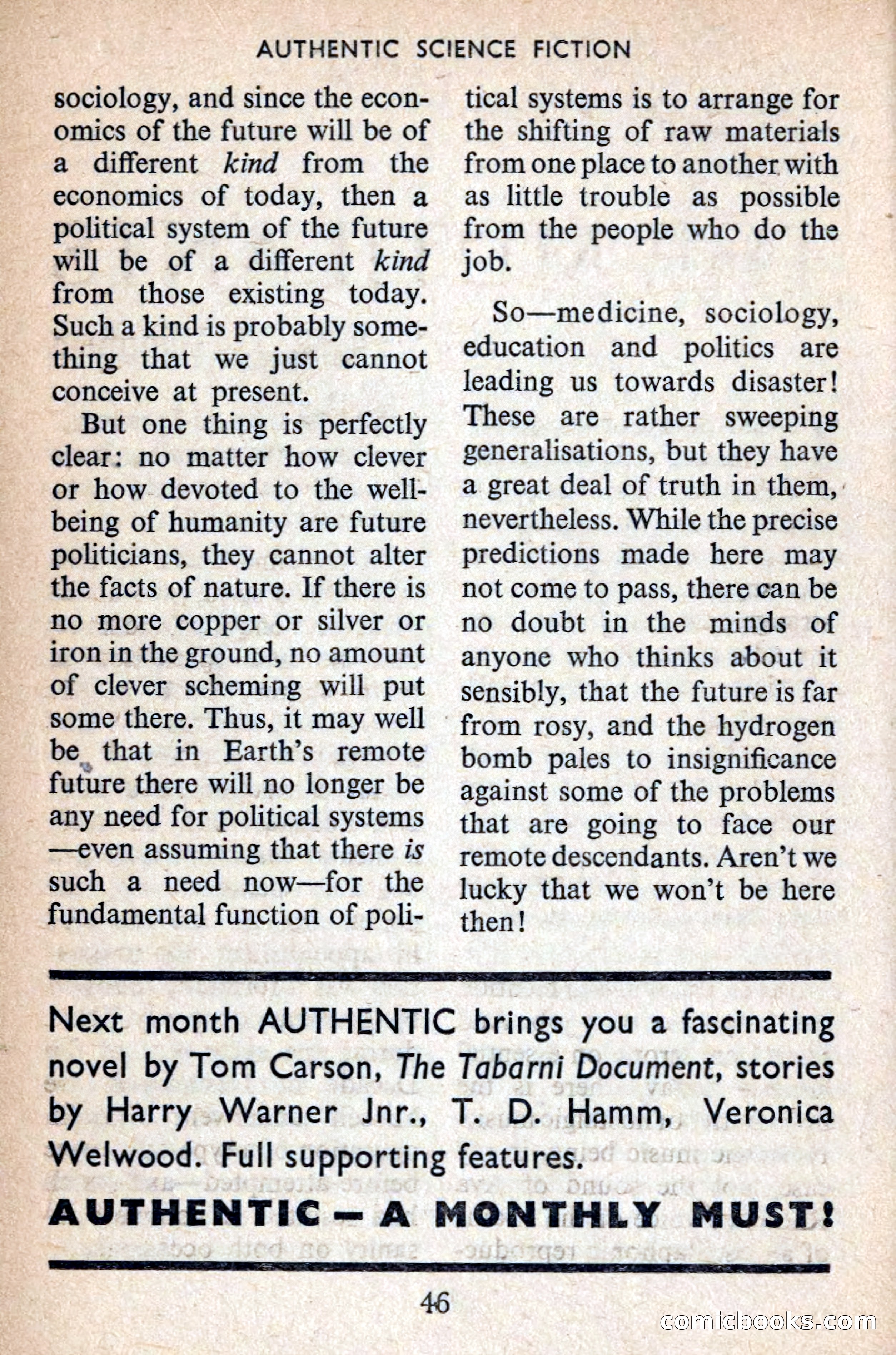 Authentic Science Fiction Monthly No. 47 — page 47 of 146