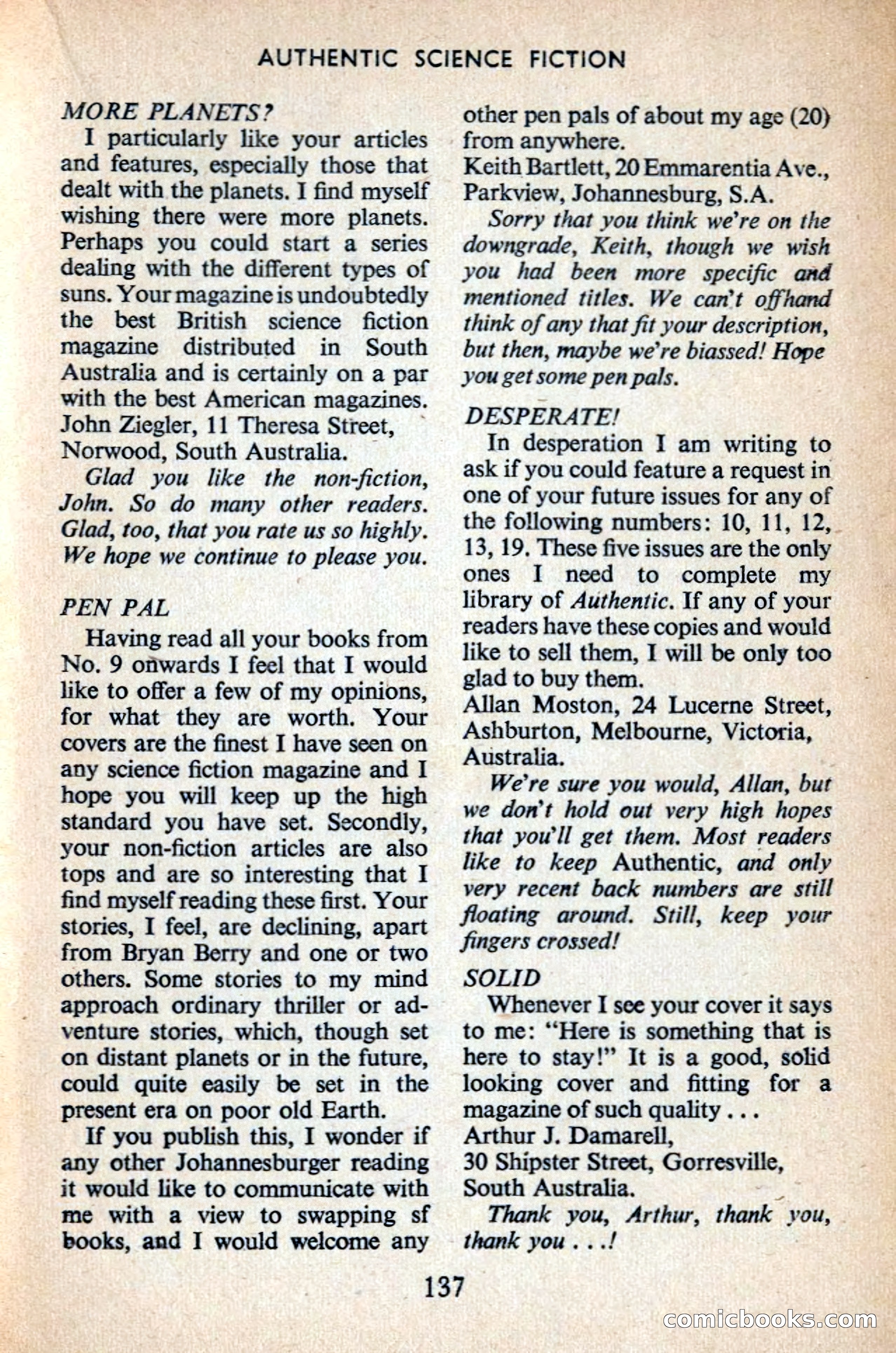 Authentic Science Fiction Monthly No. 47 — page 138 of 146