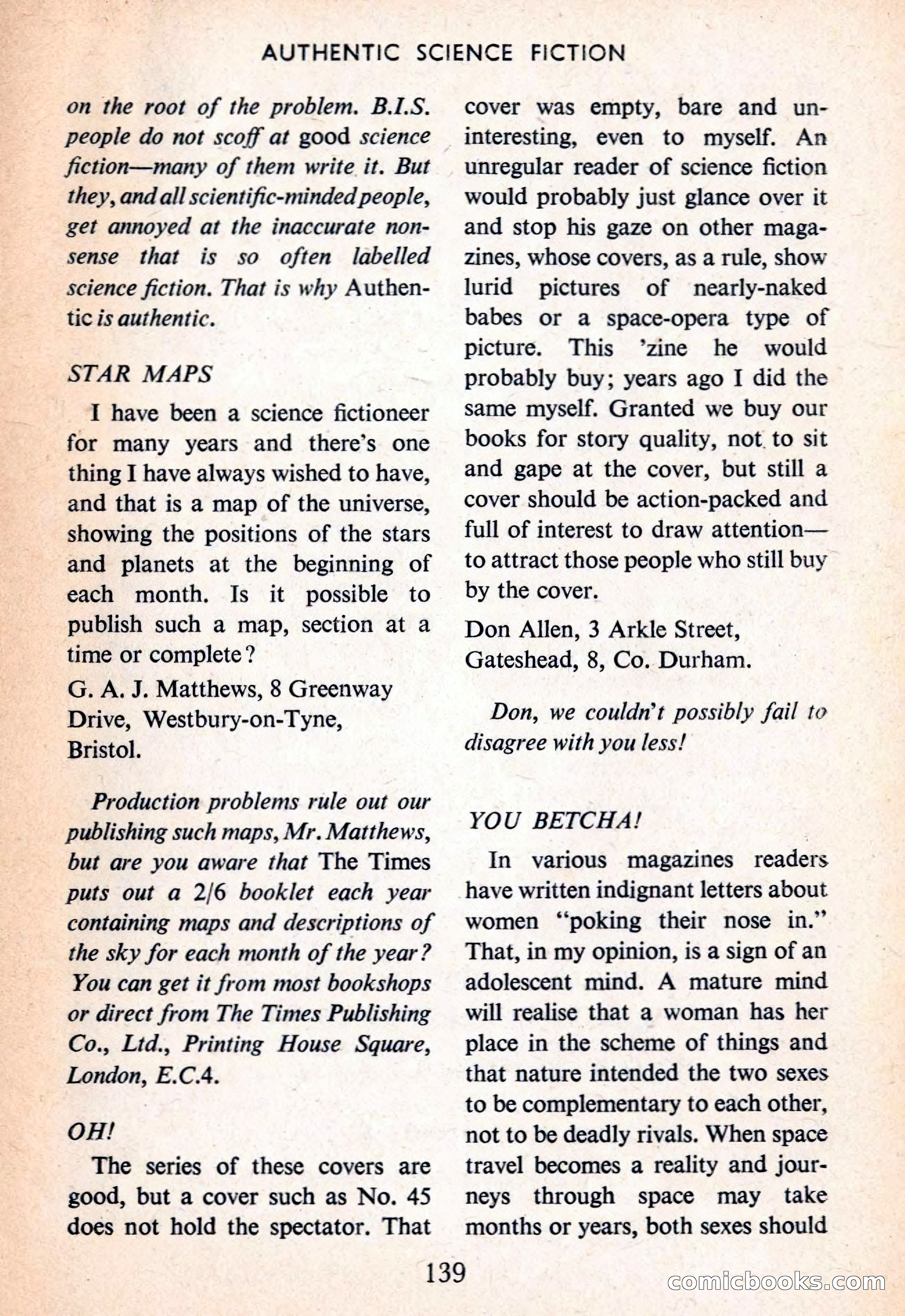 Authentic Science Fiction Monthly No. 48 — page 140 of 146