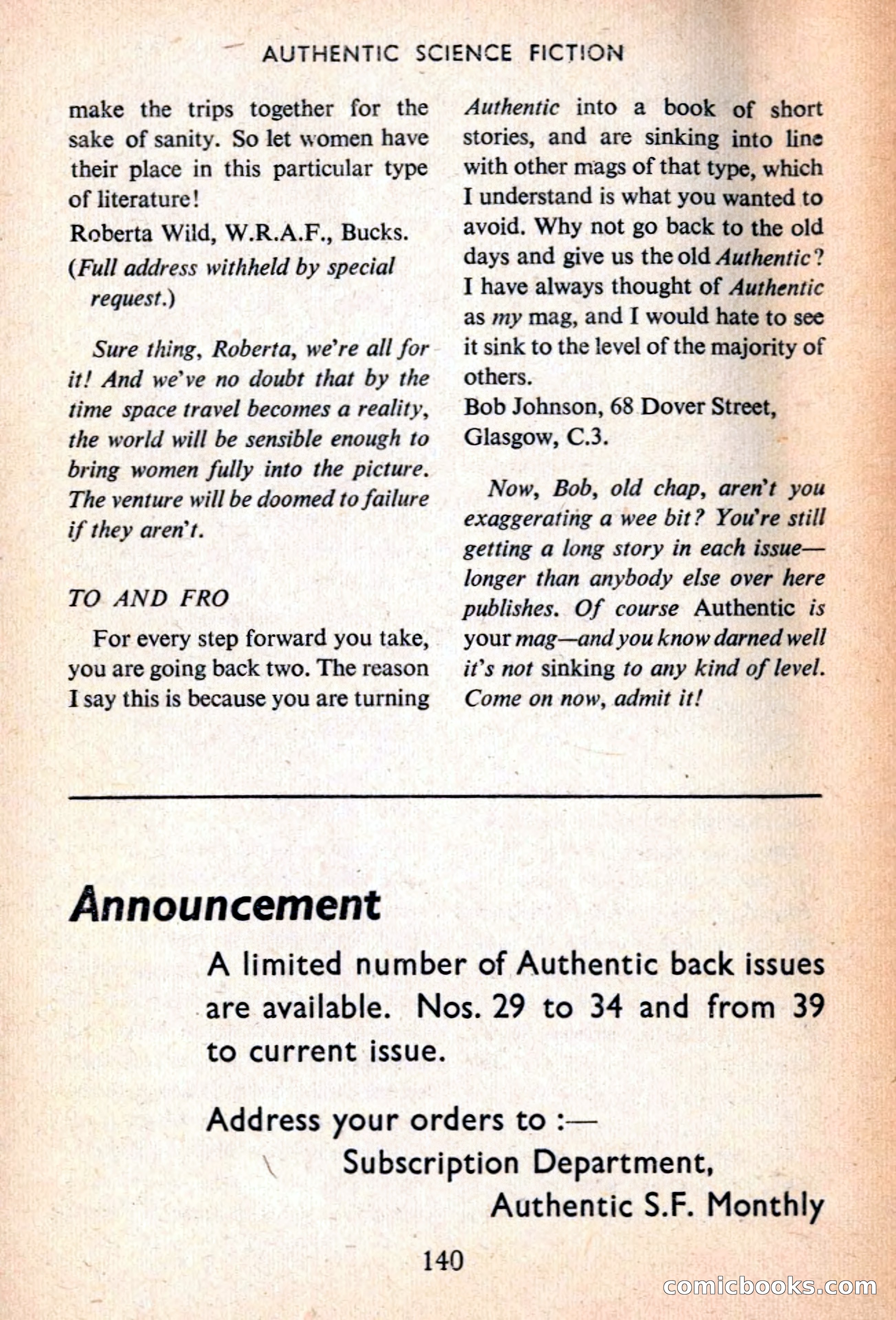 Authentic Science Fiction Monthly No. 48 — page 141 of 146