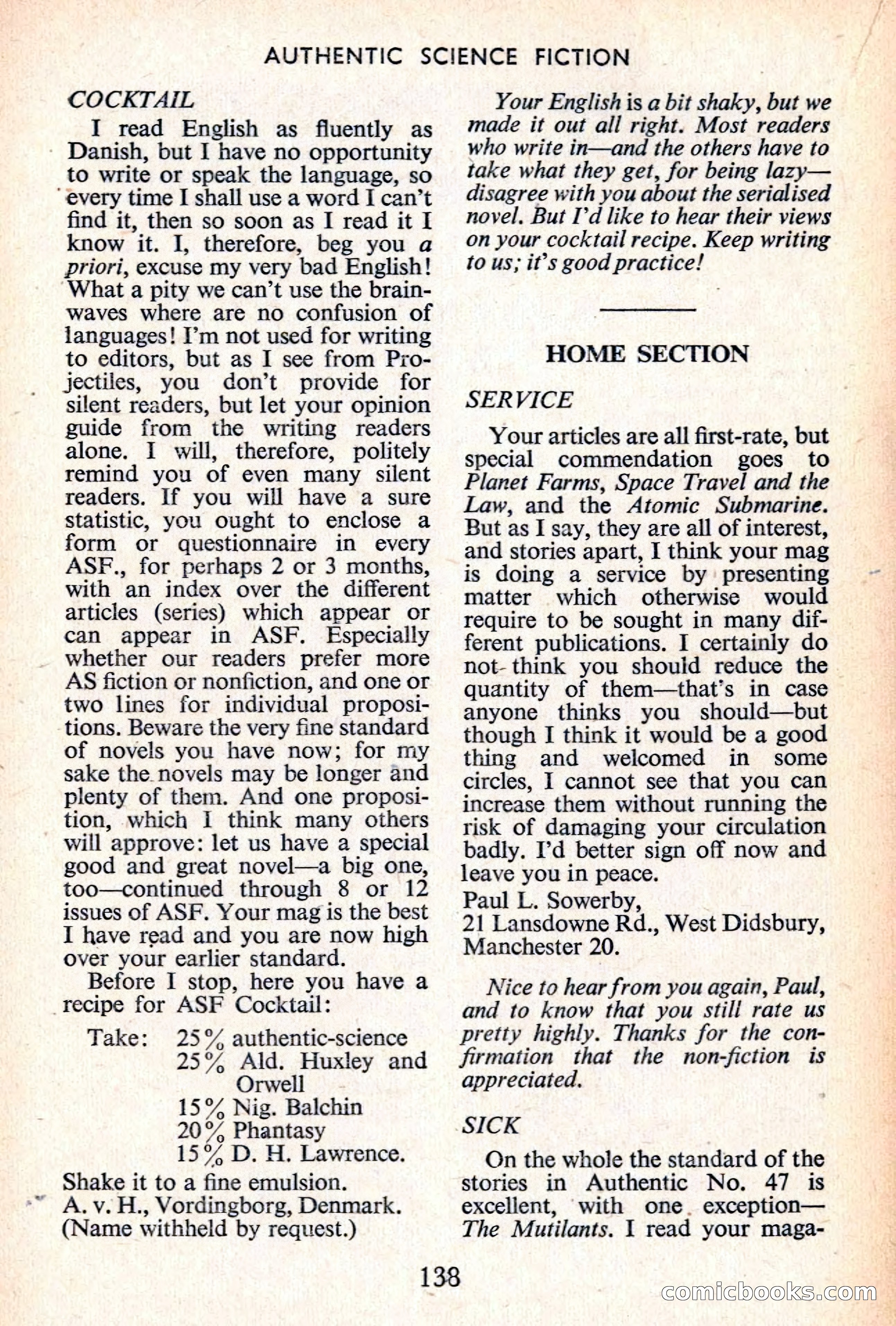 Authentic Science Fiction Monthly No. 50 — page 139 of 146