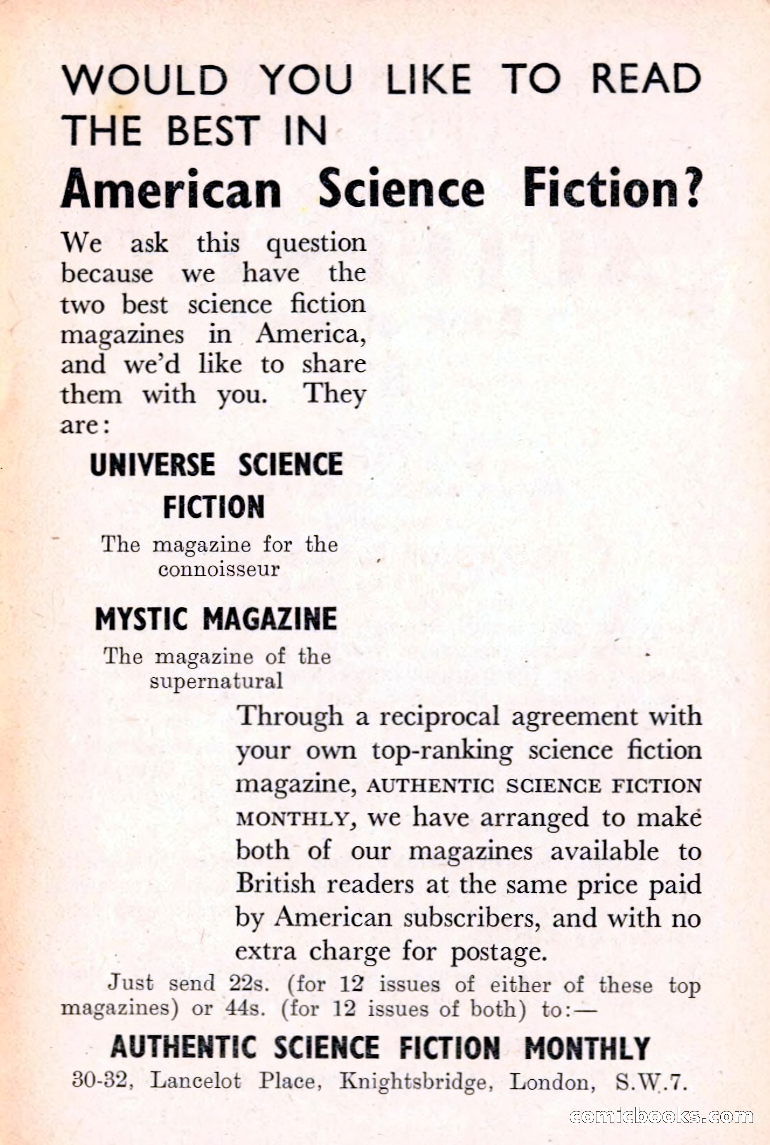 Authentic Science Fiction Monthly No. 50 — page 142 of 146