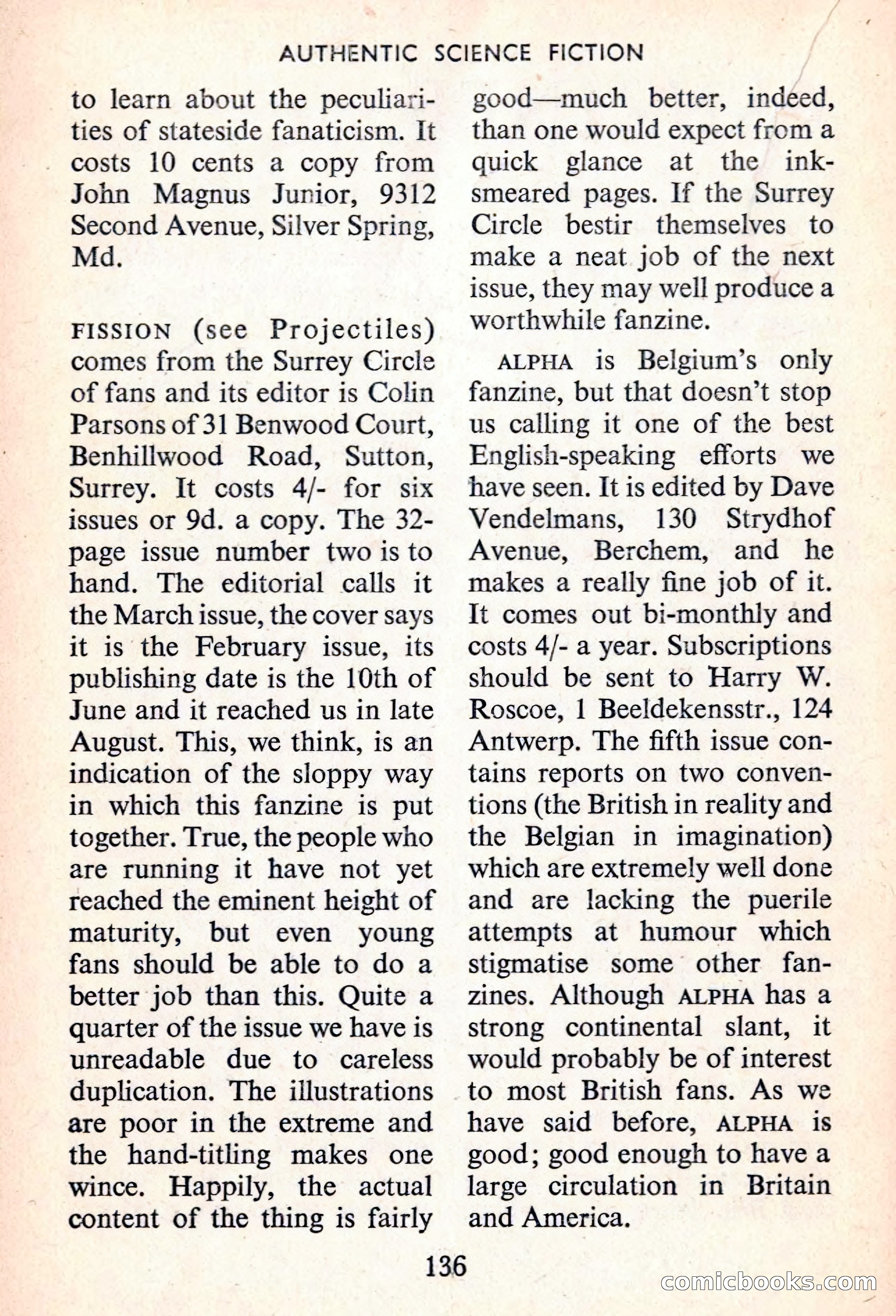 Authentic Science Fiction Monthly, No. 51 — page 137 of 146