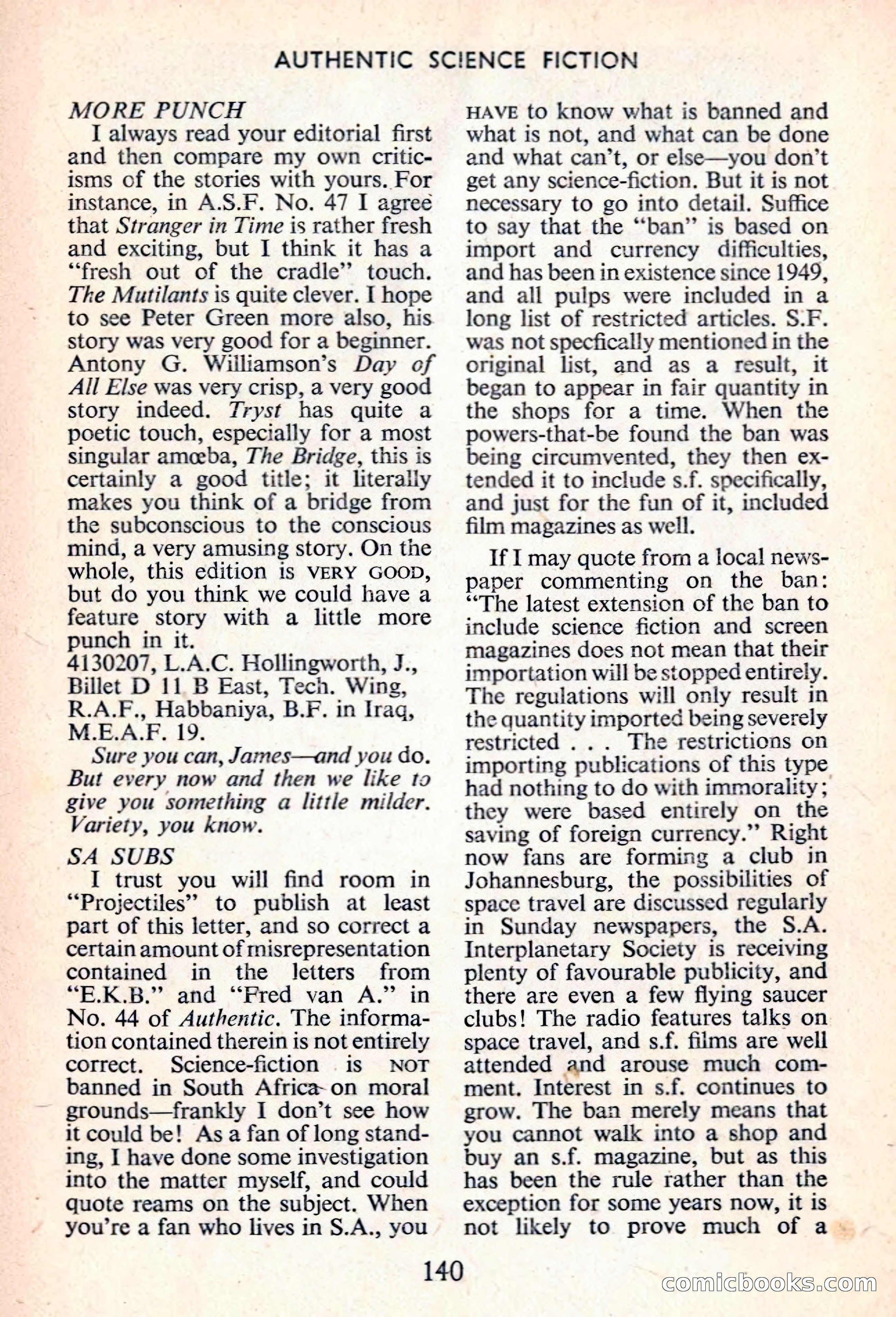 Authentic Science Fiction Monthly, No. 51 — page 141 of 146