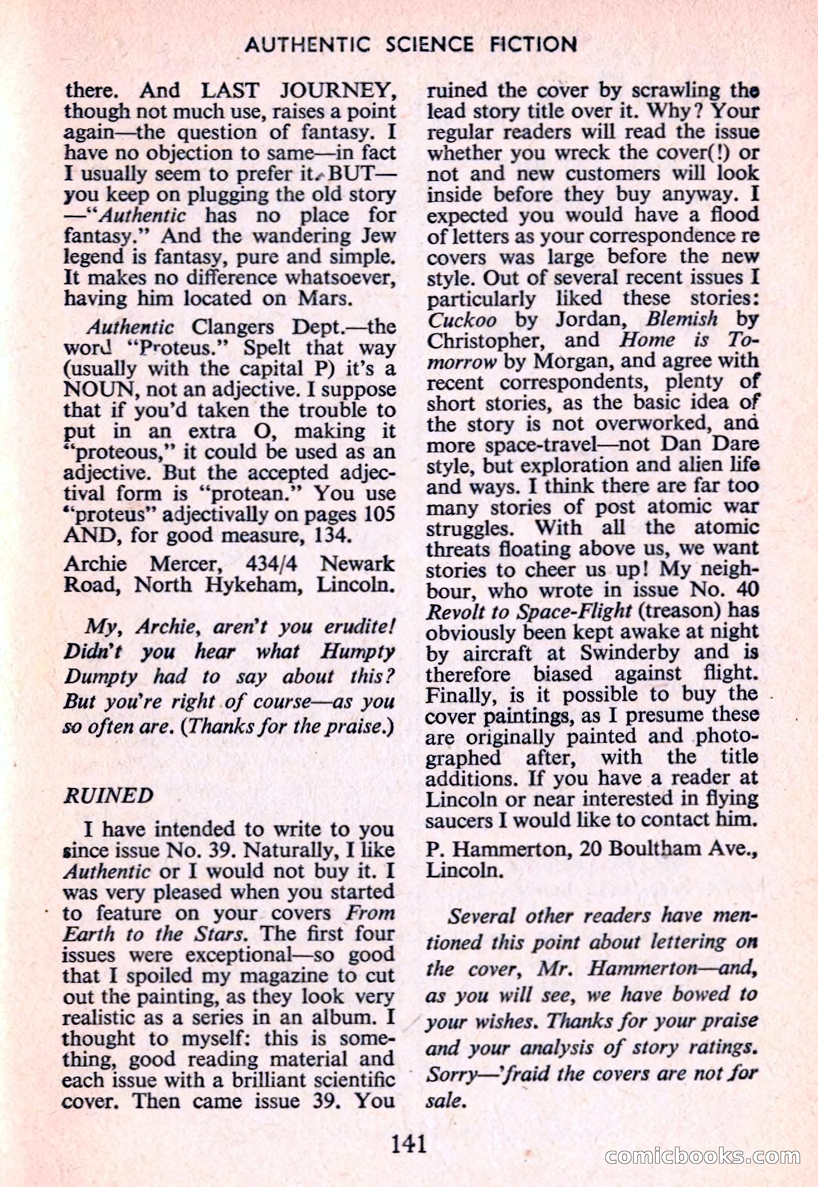 Authentic Science Fiction Monthly No. 52 — page 142 of 146