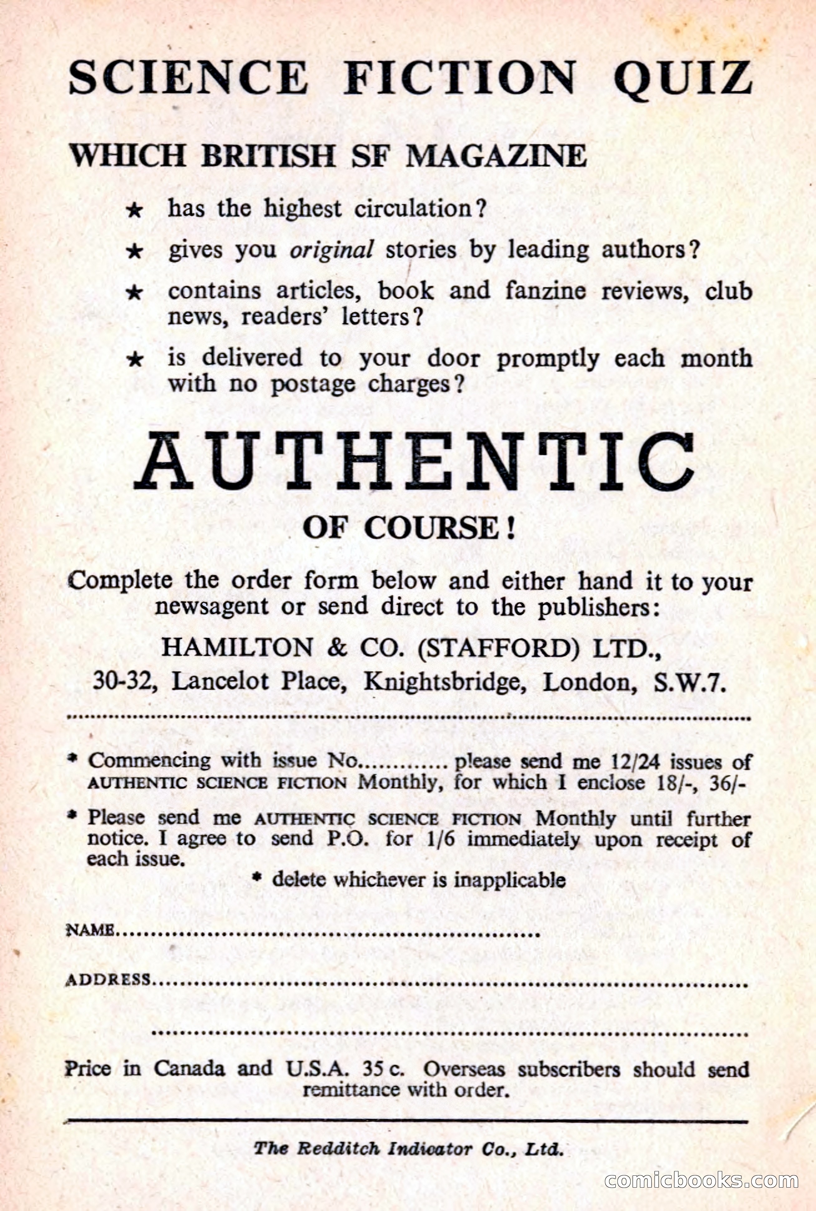 Authentic Science Fiction Monthly No. 52 — page 146 of 146