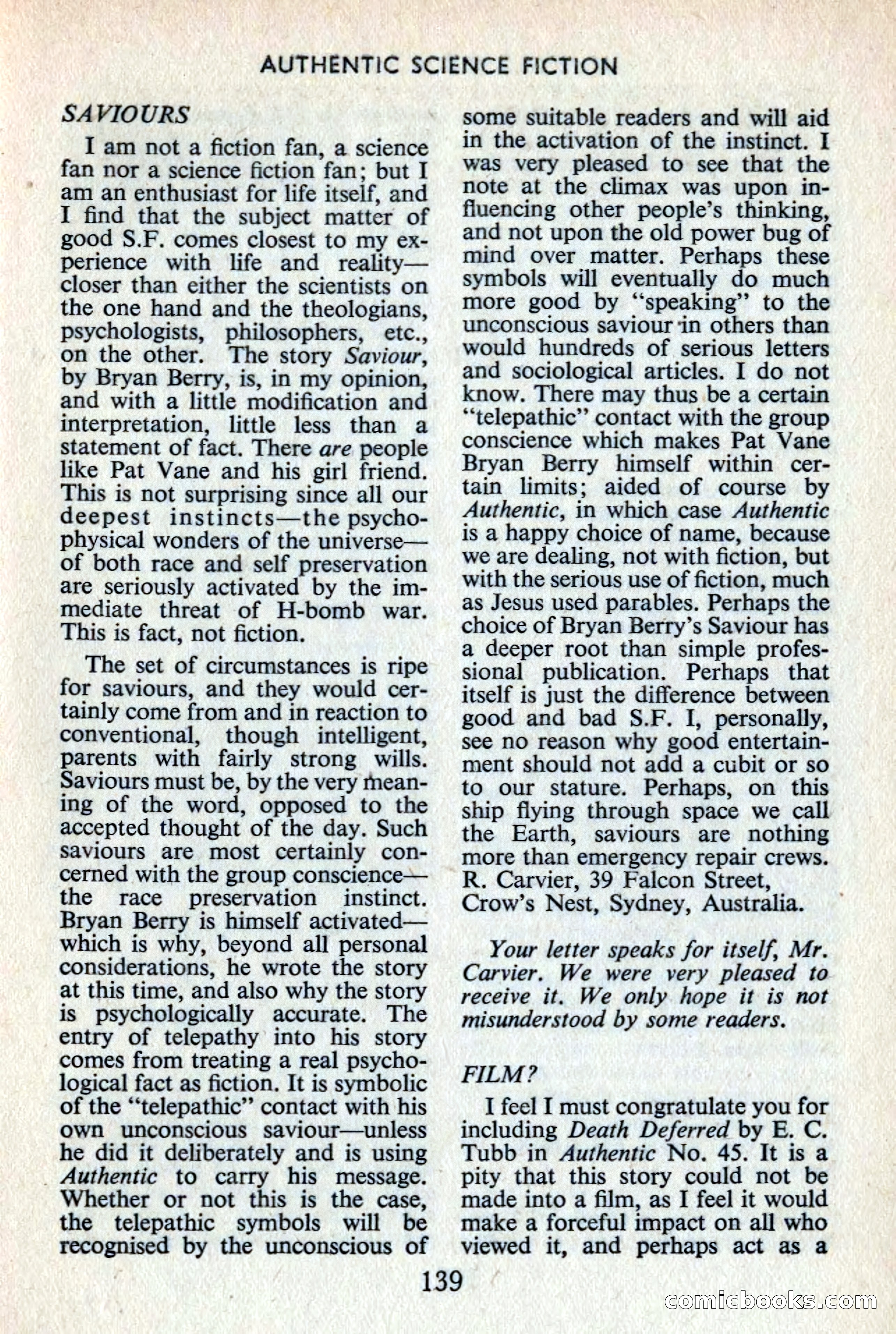Authentic Science Fiction Monthly No. 53 — page 140 of 146