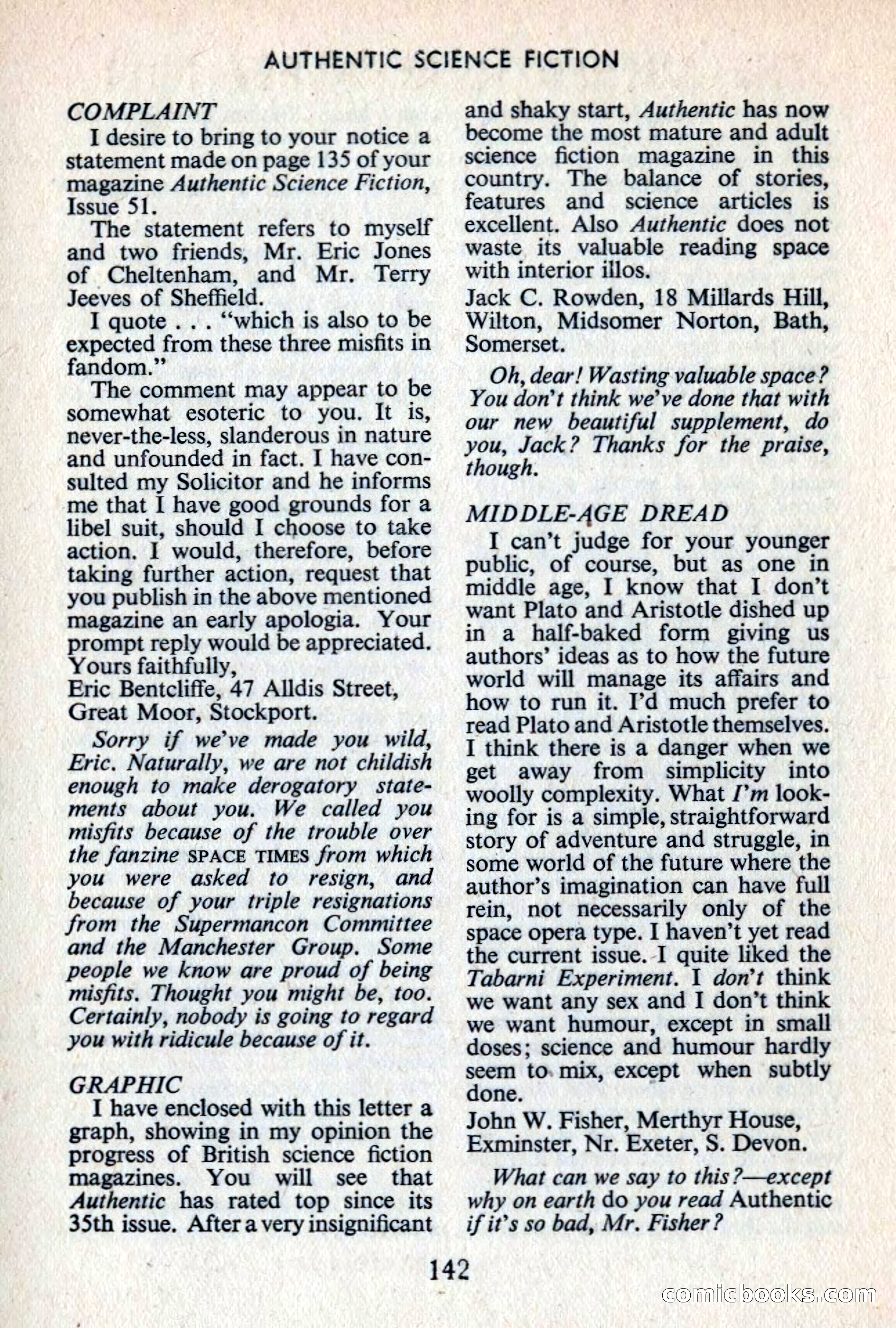 Authentic Science Fiction Monthly No. 53 — page 143 of 146