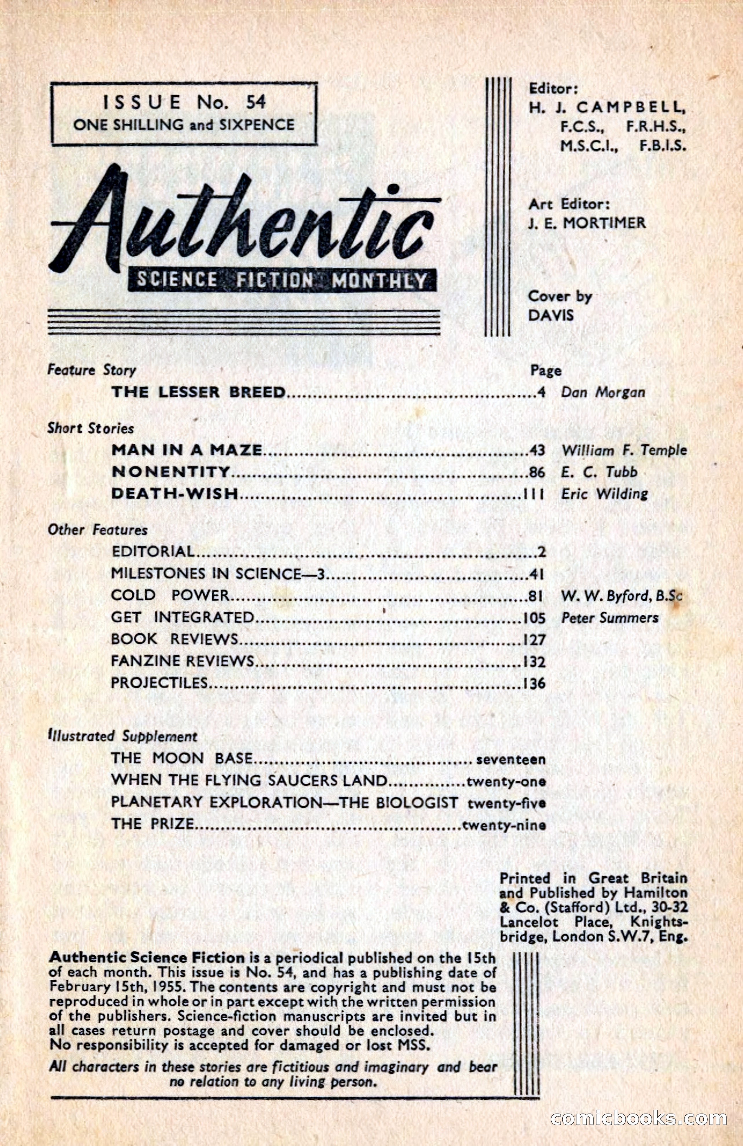 Authentic Science Fiction Monthly No. 54 — page 2 of 146