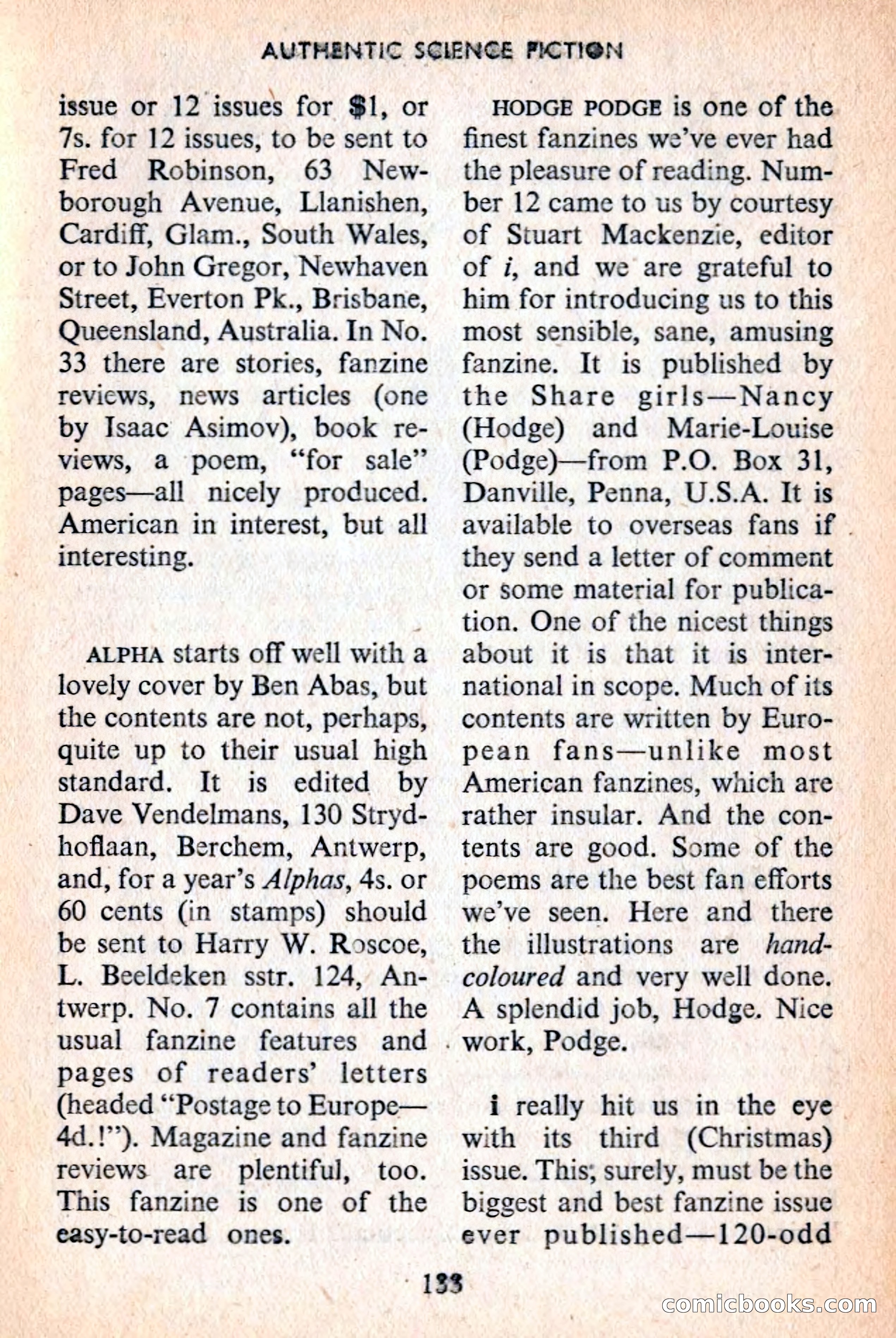 Authentic Science Fiction Monthly No. 54 — page 134 of 146