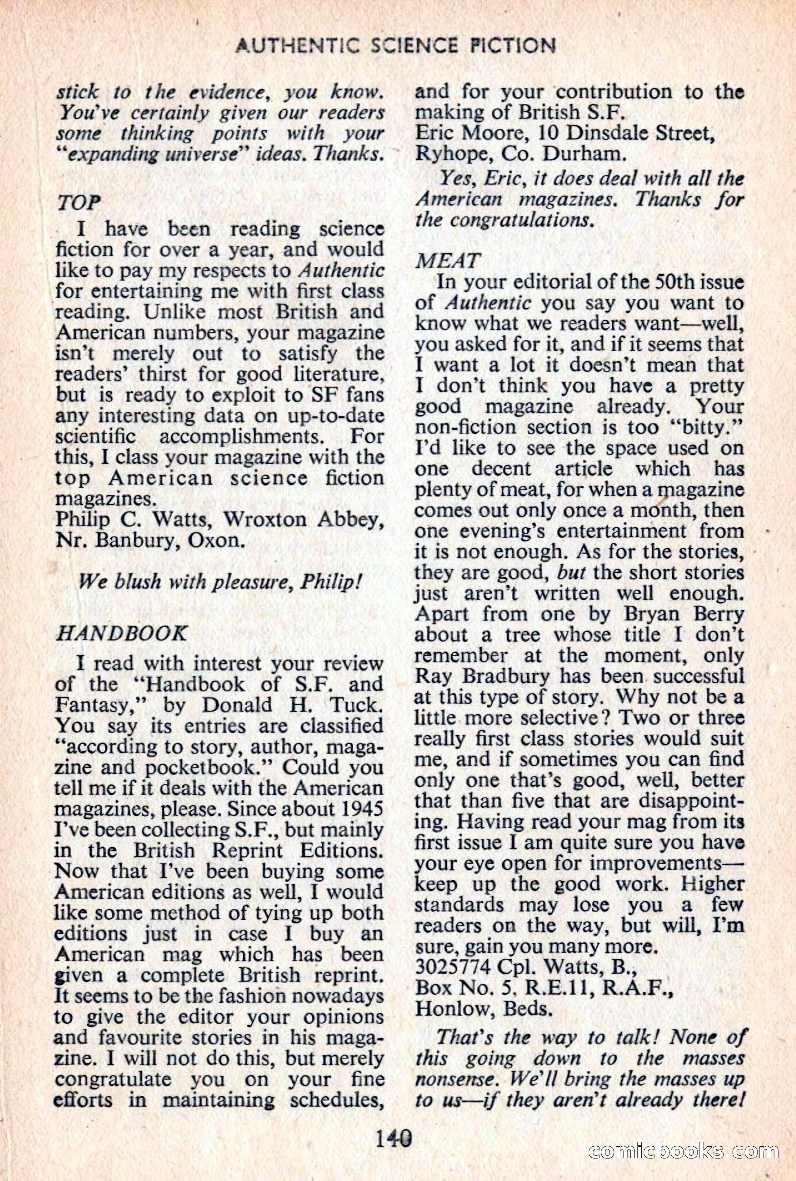 Authentic Science Fiction Monthly No. 54 — page 141 of 146