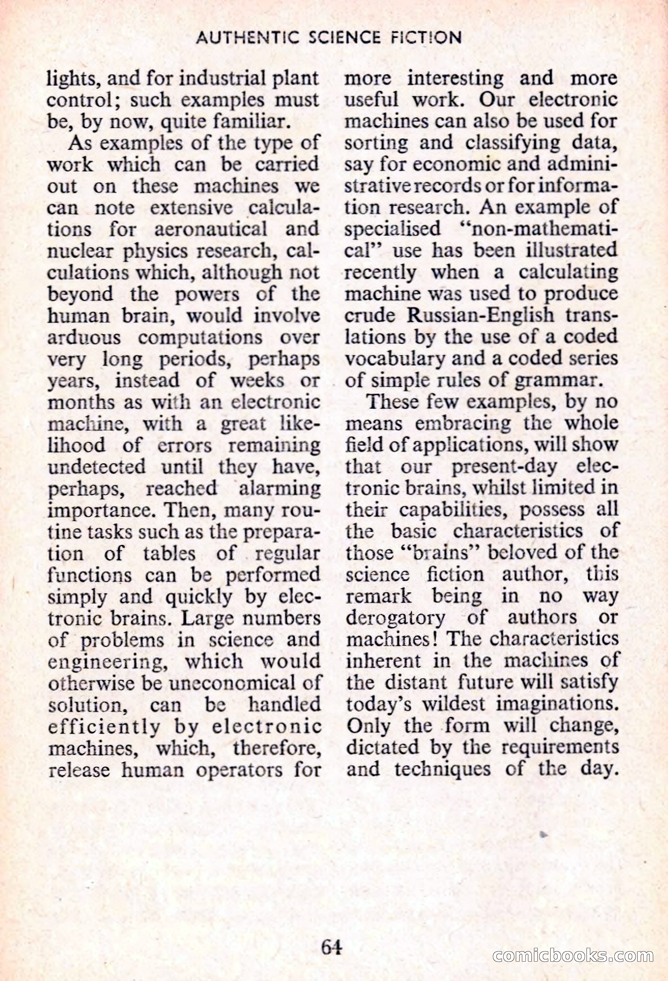 Authentic Science Fiction Monthly, No. 56 — page 65 of 146