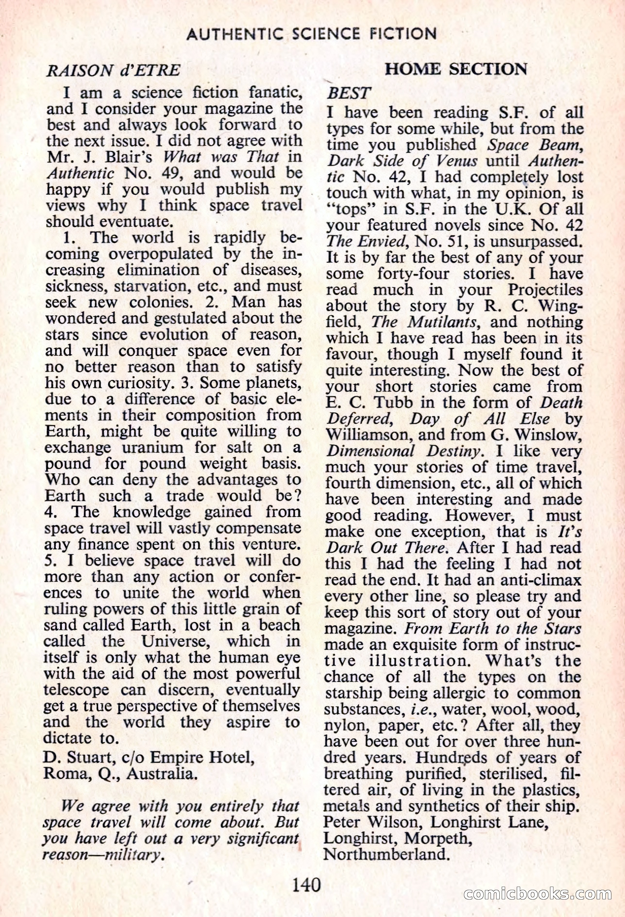 Authentic Science Fiction Monthly, No. 56 — page 141 of 146