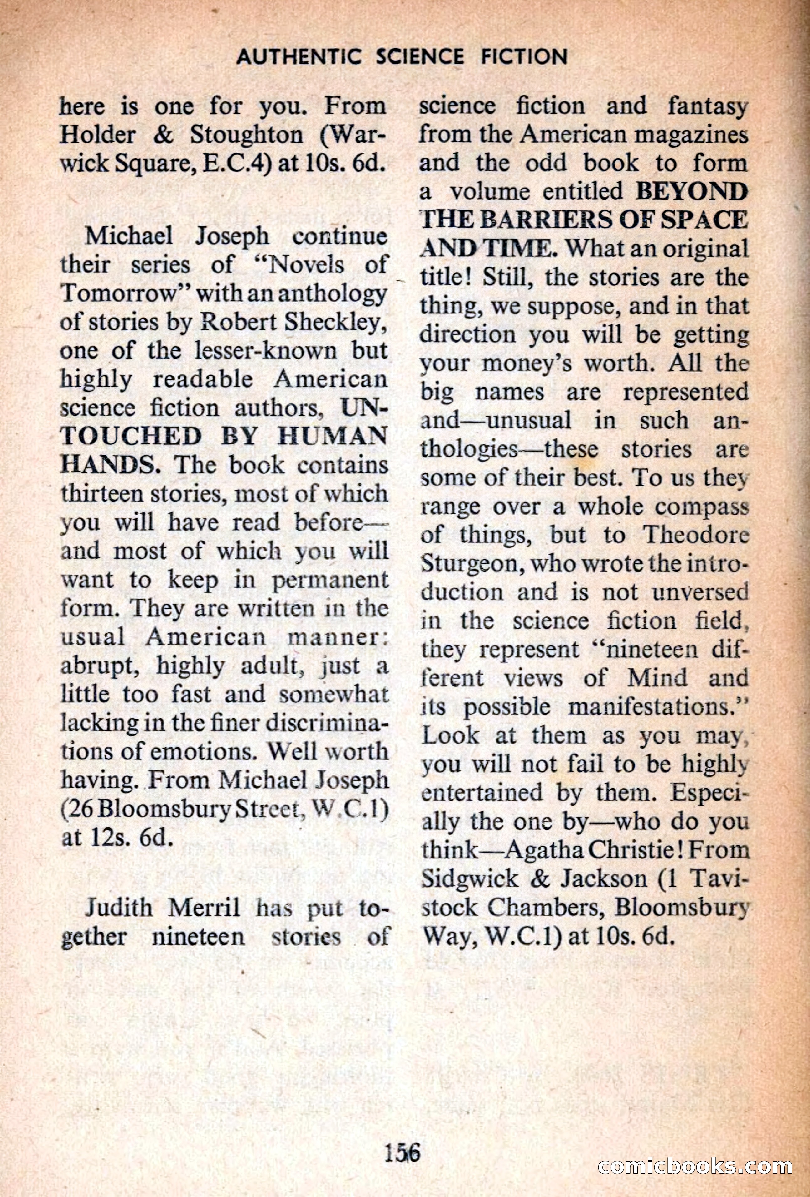Authentic Science Fiction Monthly, No. 65 — page 157 of 162