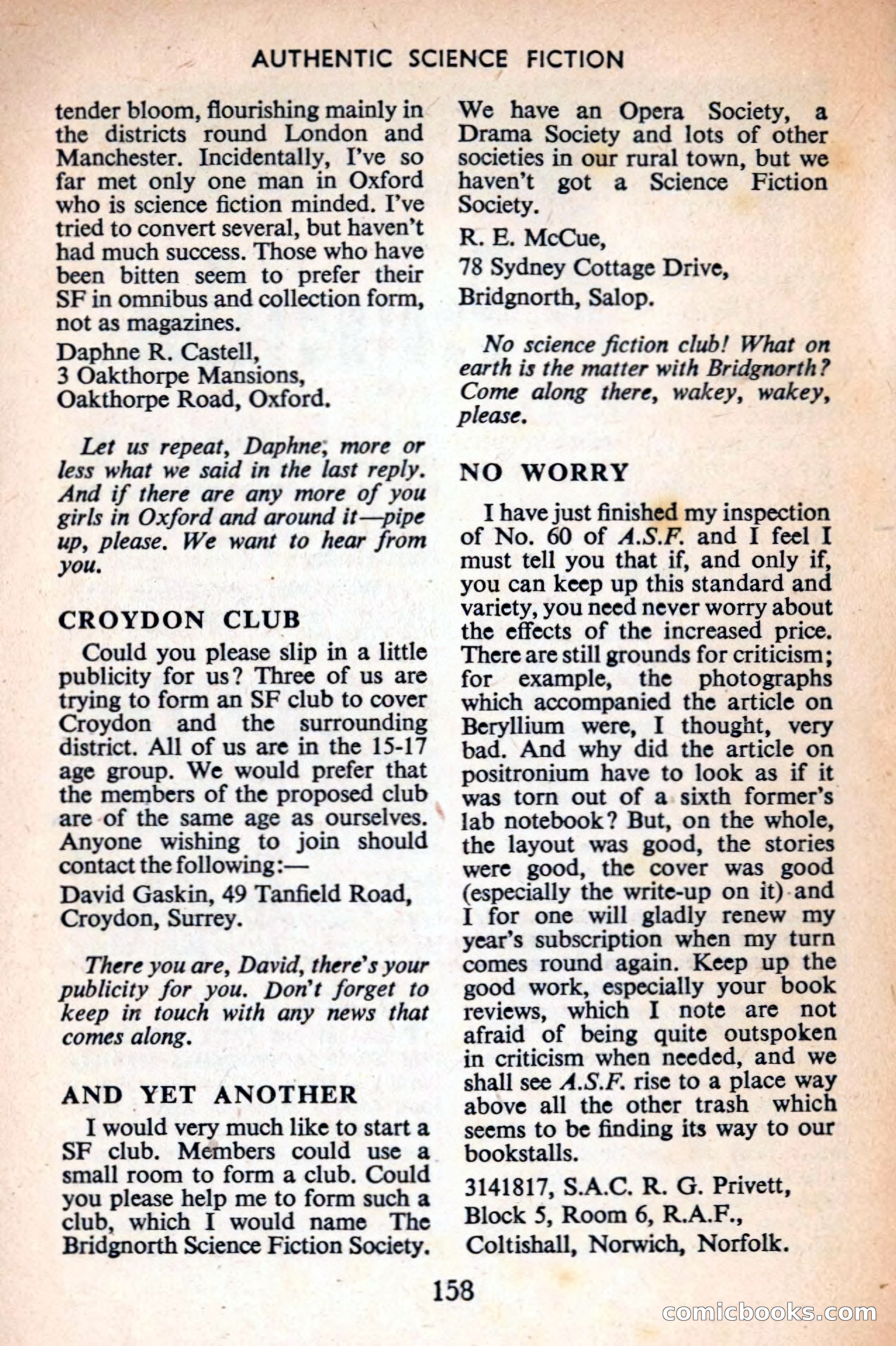 Authentic Science Fiction Monthly, No. 65 — page 159 of 162
