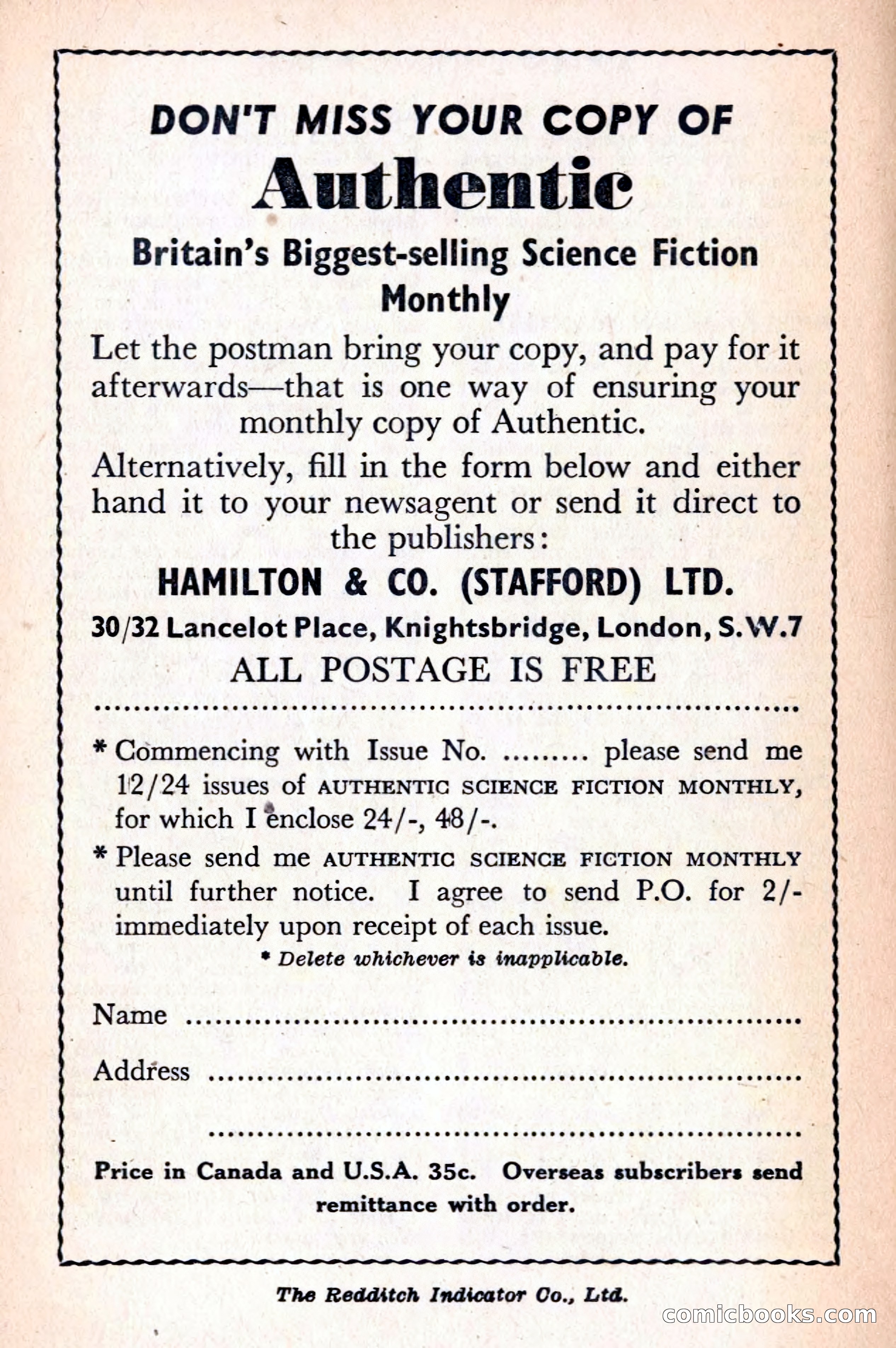 Authentic Science Fiction Monthly, No. 66 — page 162 of 162
