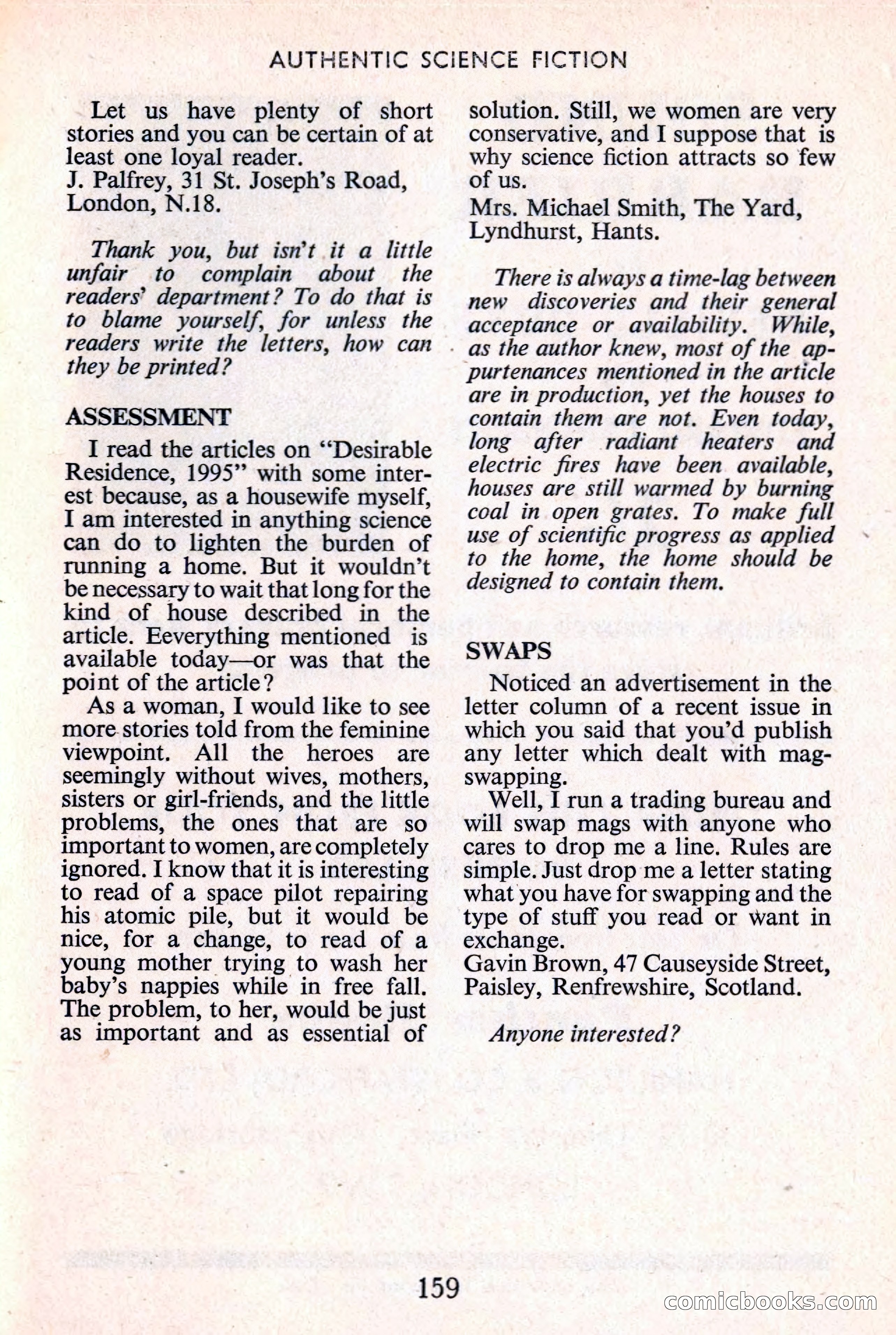 Authentic Science Fiction Monthly, No. 67 — page 160 of 162
