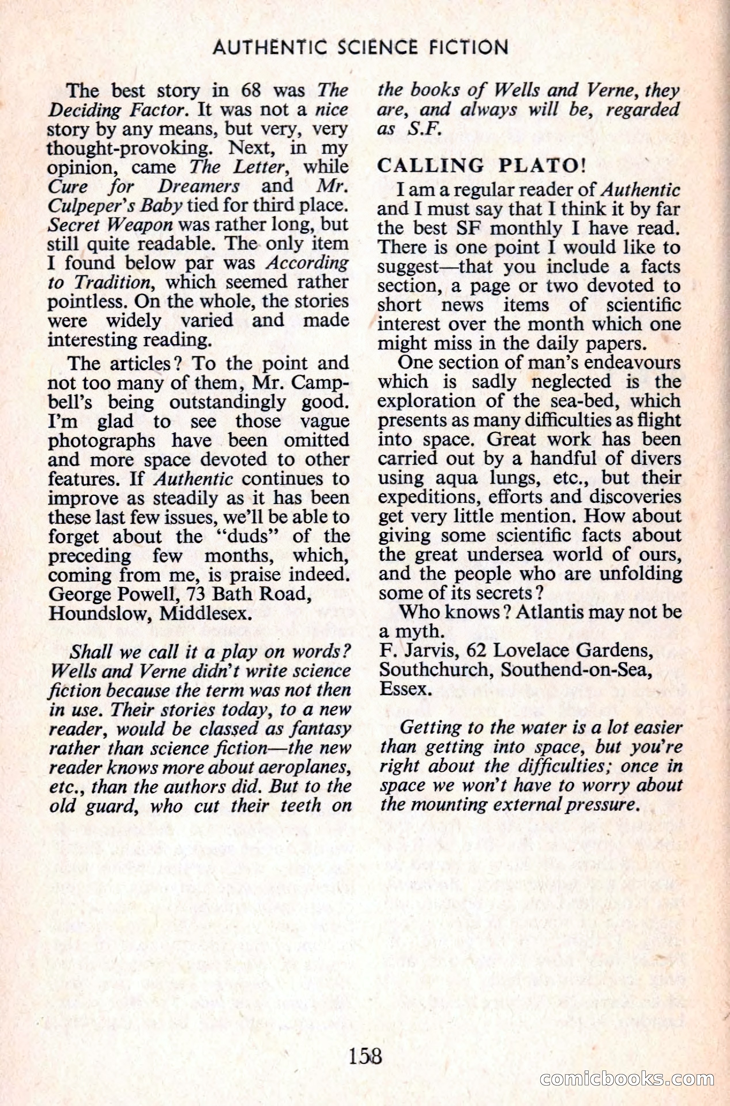 Authentic Science Fiction Monthly No. 72 — page 159 of 162