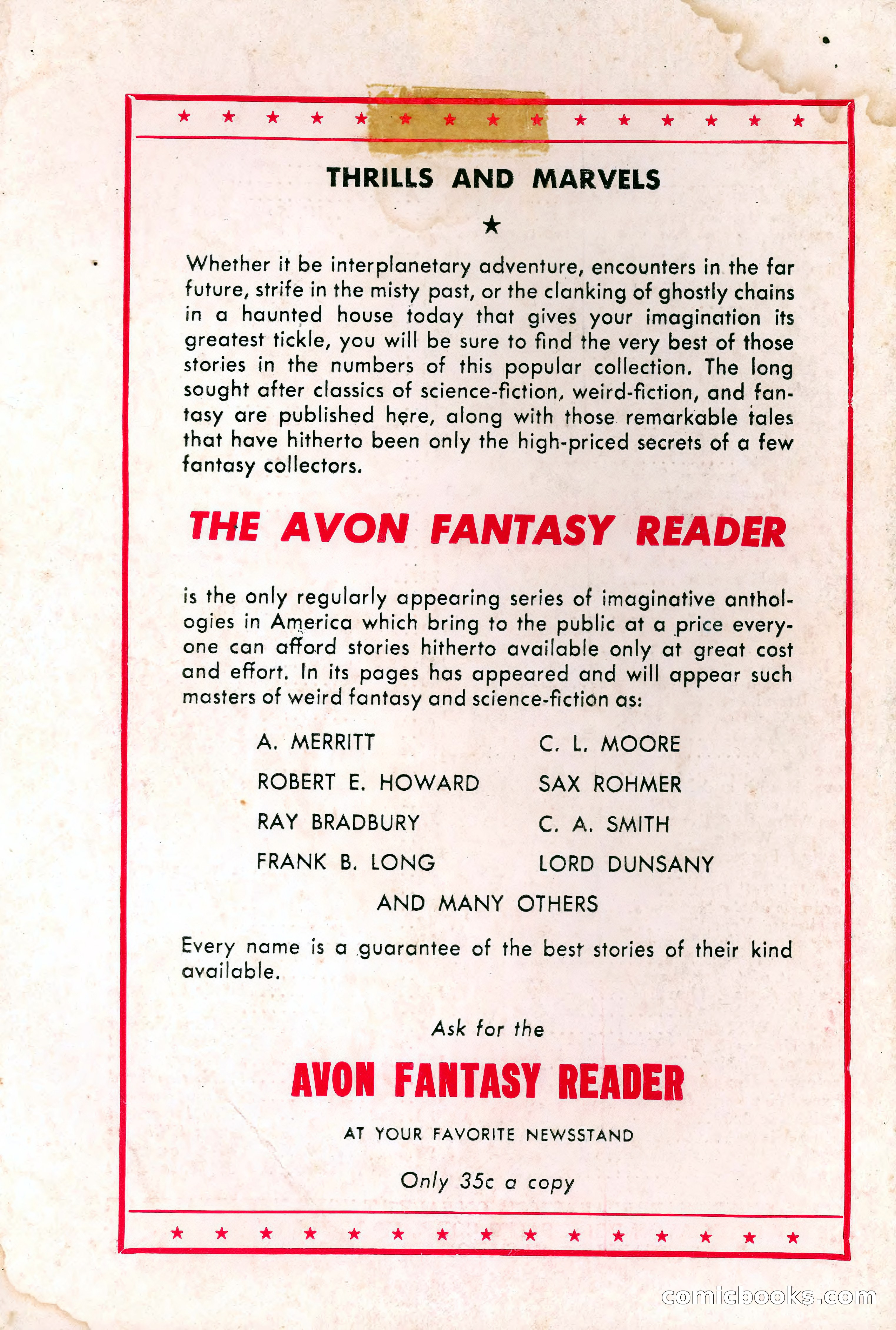 Avon Fantasy Reader No. 7 — page 132 of 132
