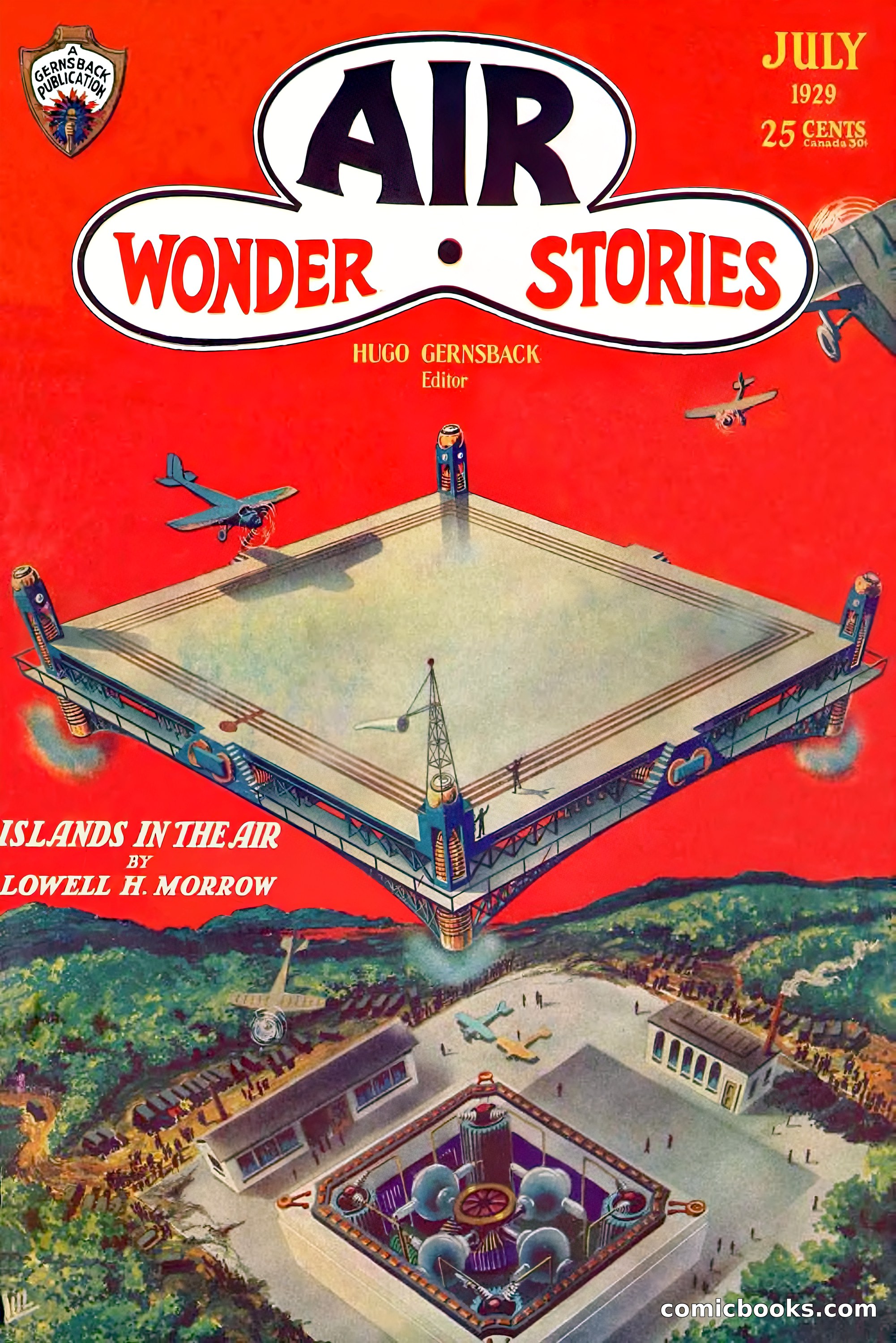 Air Wonder Stories, July 1929 — page 1 of 100