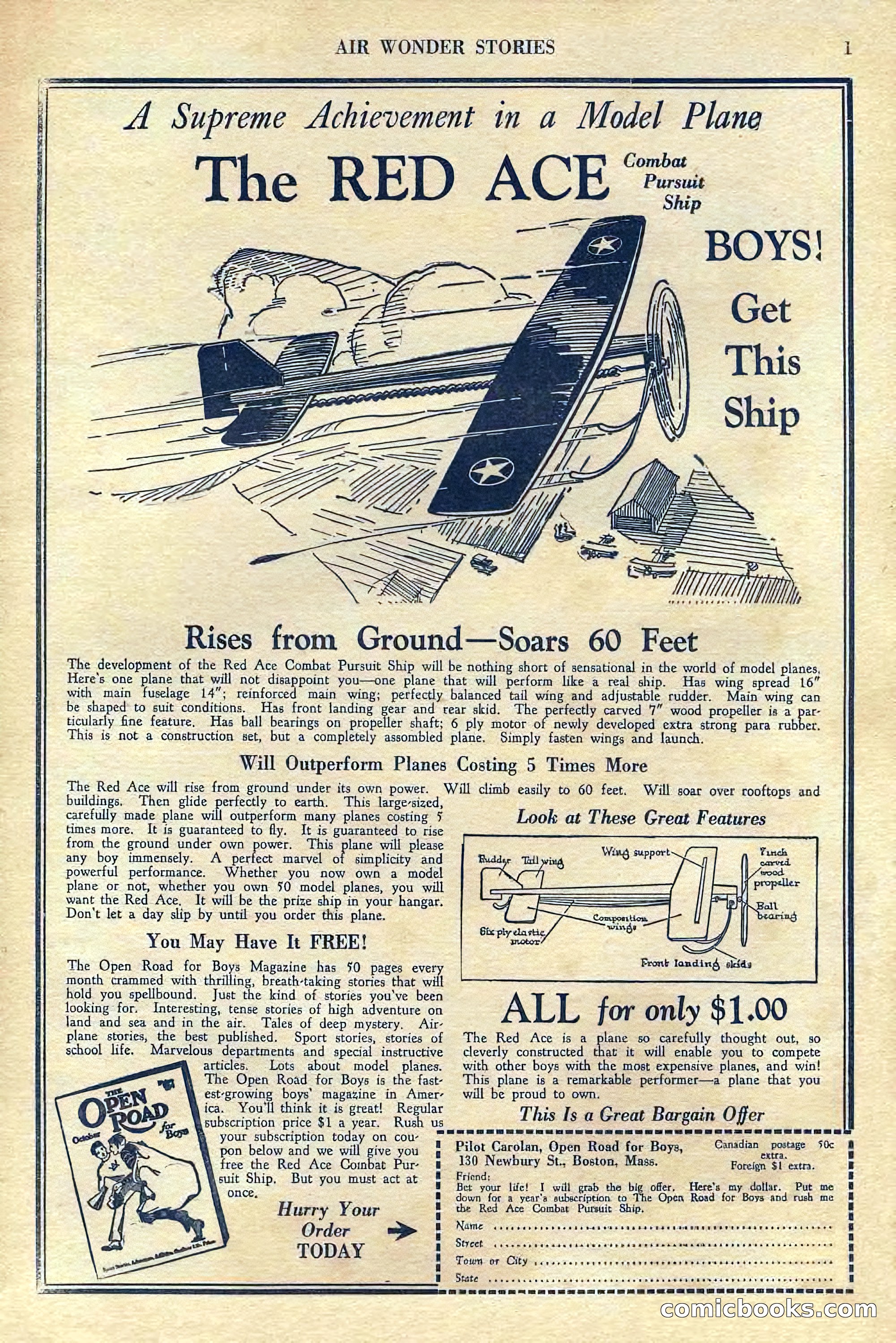 Air Wonder Stories, July 1929 — page 3 of 100