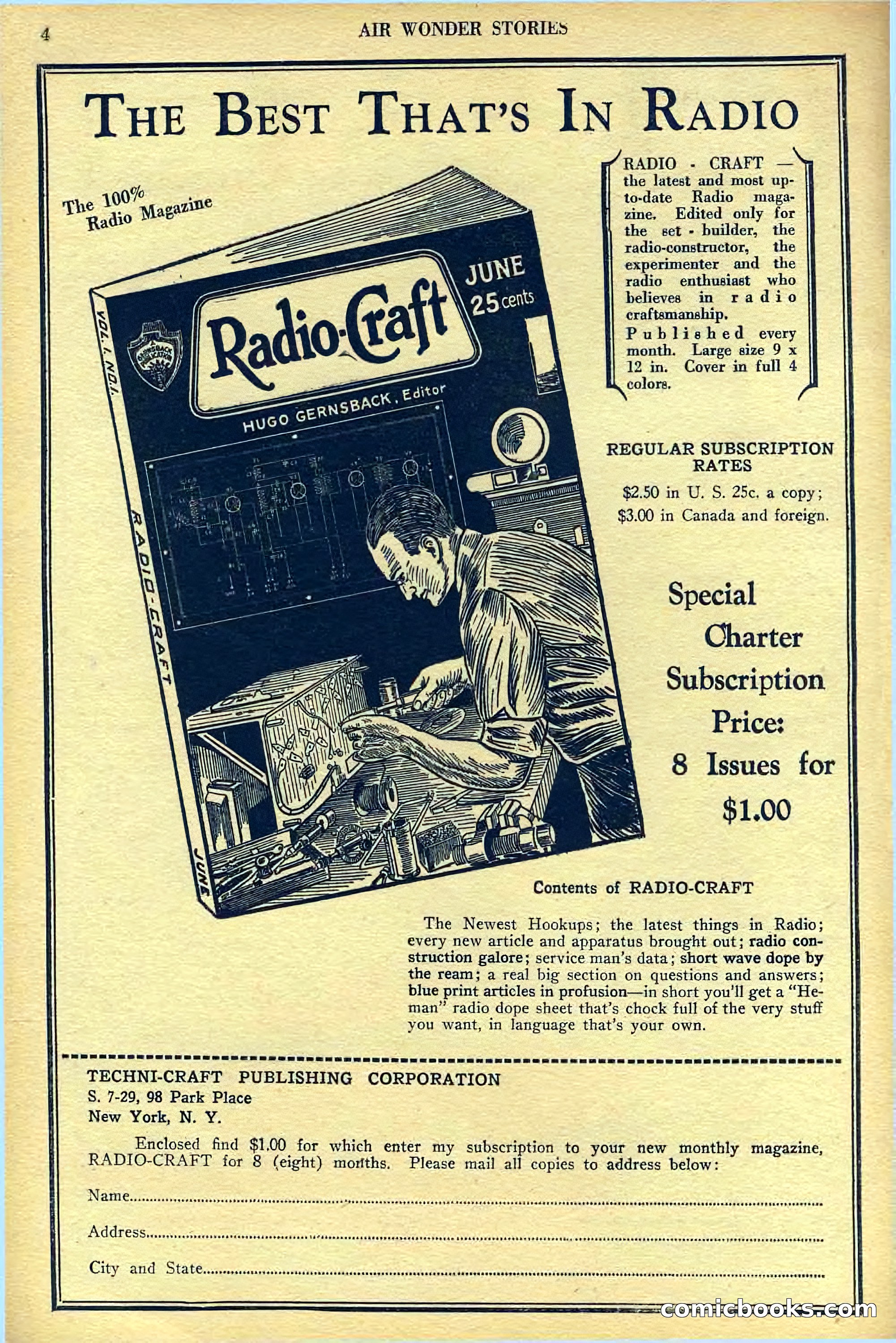 Air Wonder Stories, July 1929 — page 6 of 100