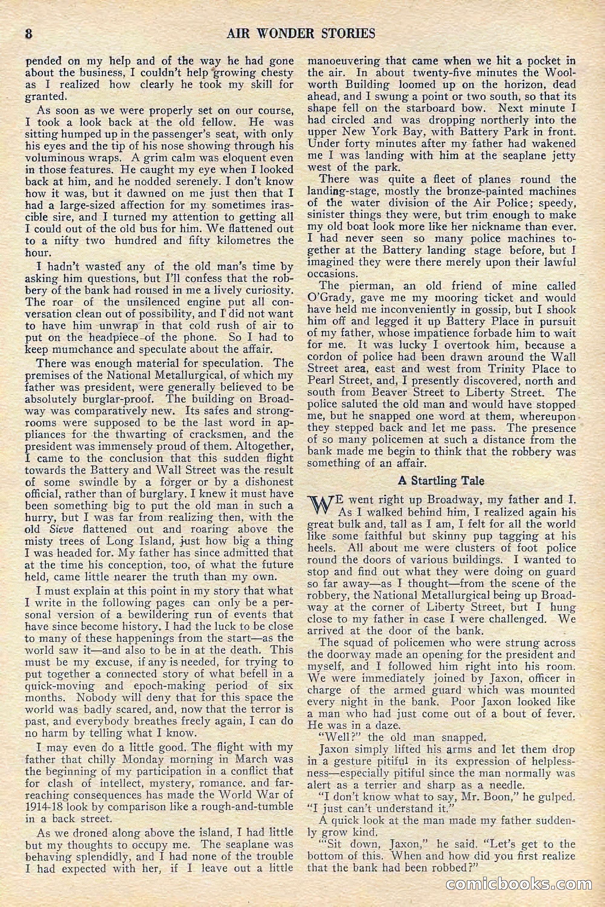 Air Wonder Stories, July 1929 — page 10 of 100