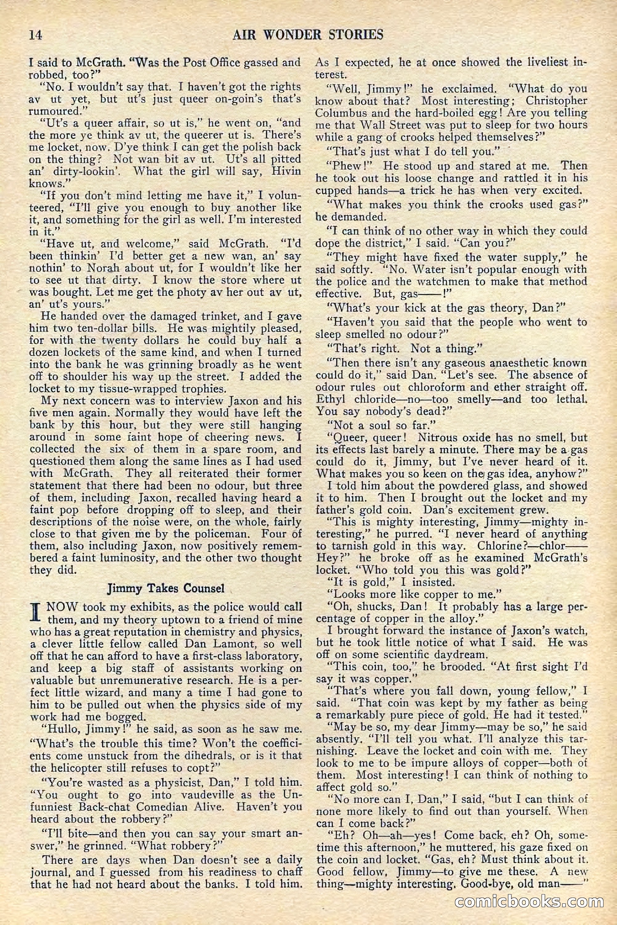 Air Wonder Stories, July 1929 — page 16 of 100