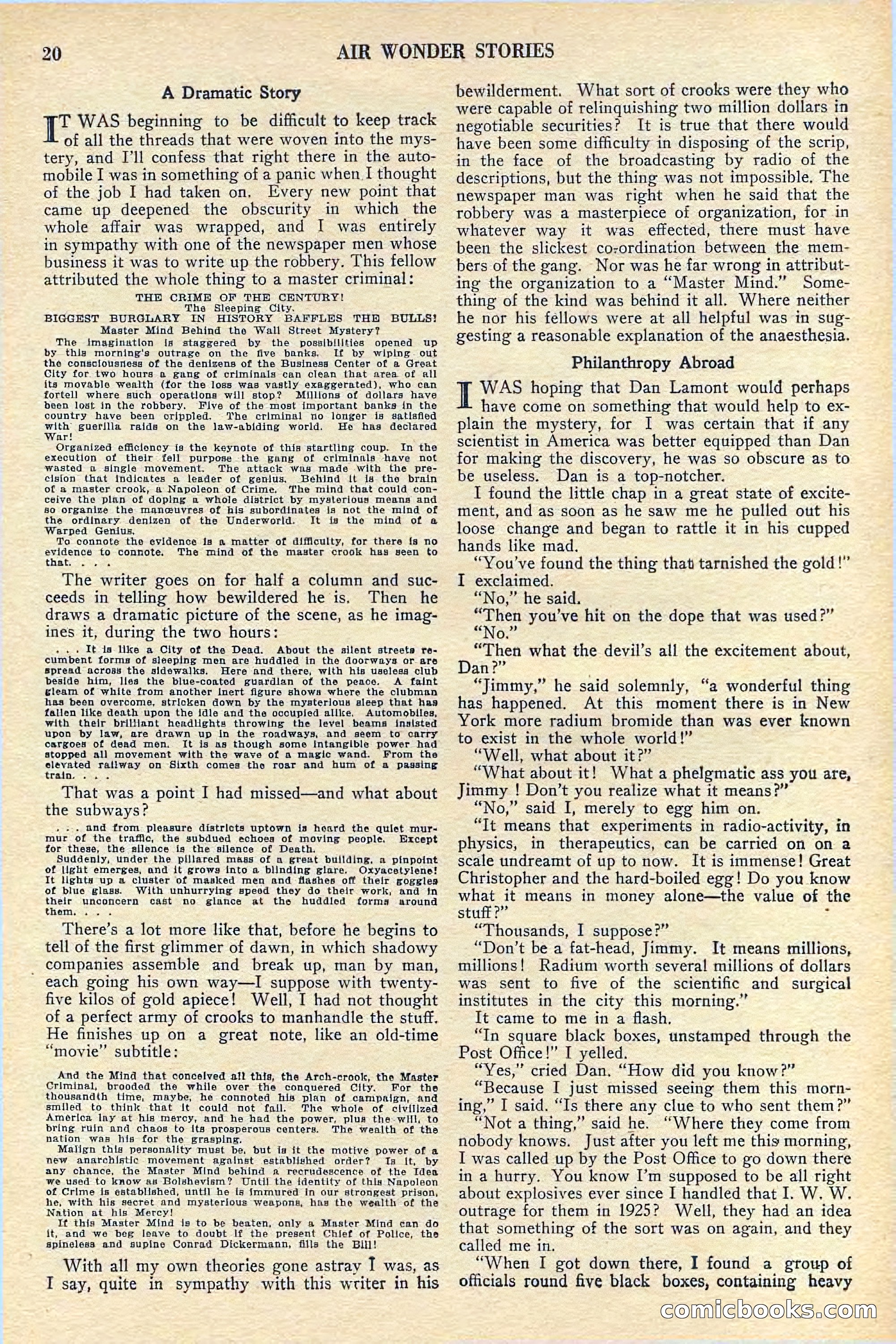 Air Wonder Stories, July 1929 — page 22 of 100