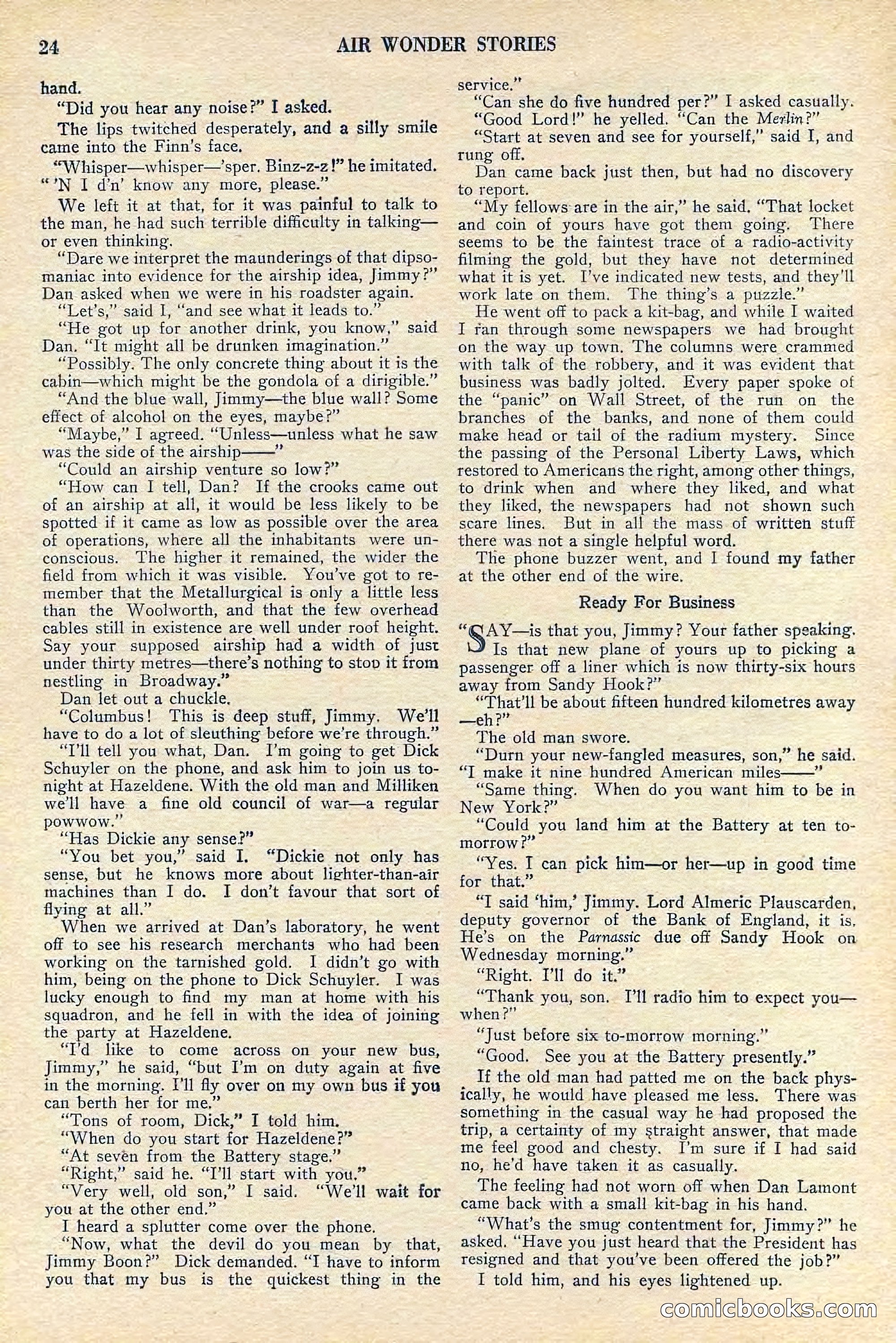 Air Wonder Stories, July 1929 — page 26 of 100