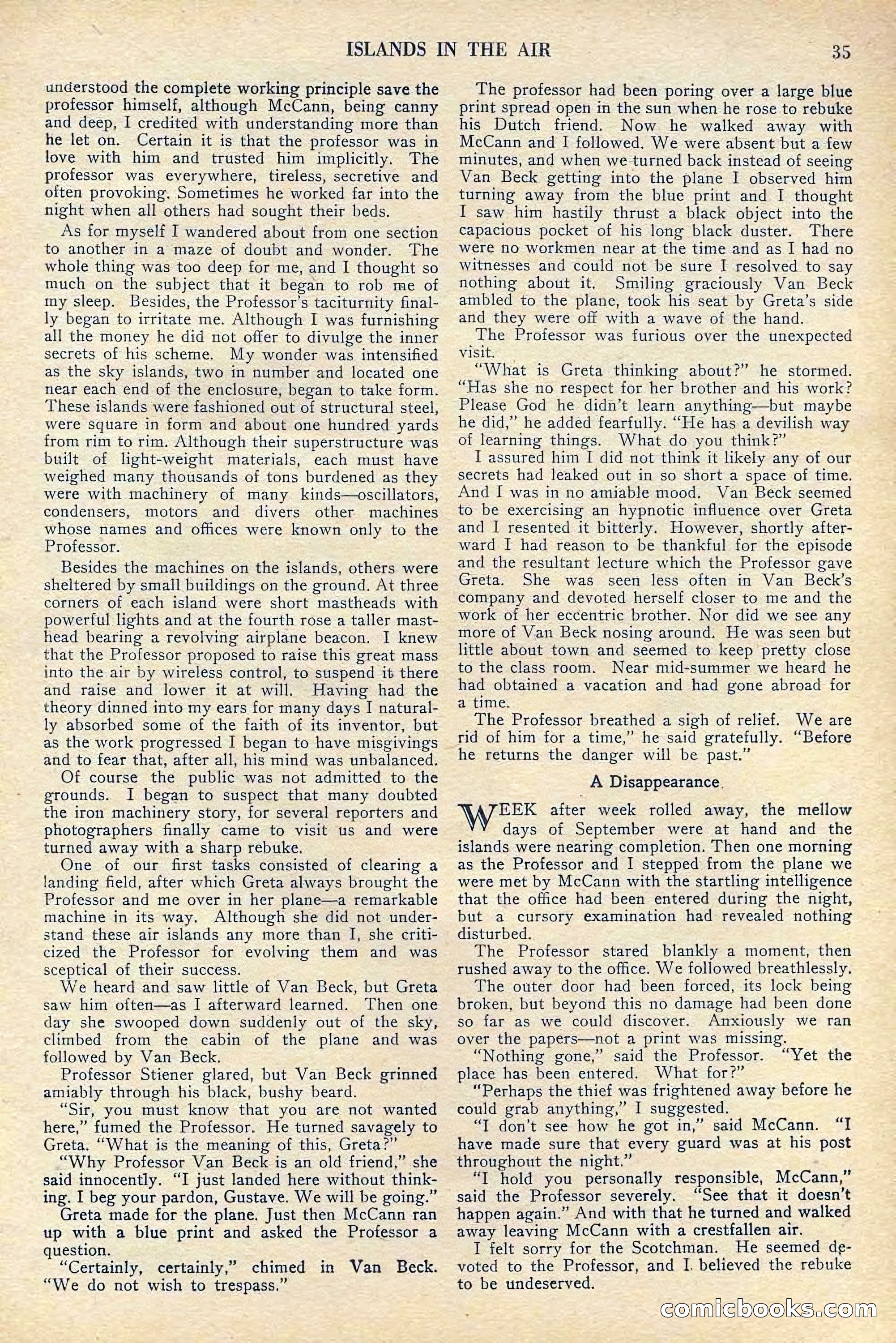 Air Wonder Stories, July 1929 — page 37 of 100