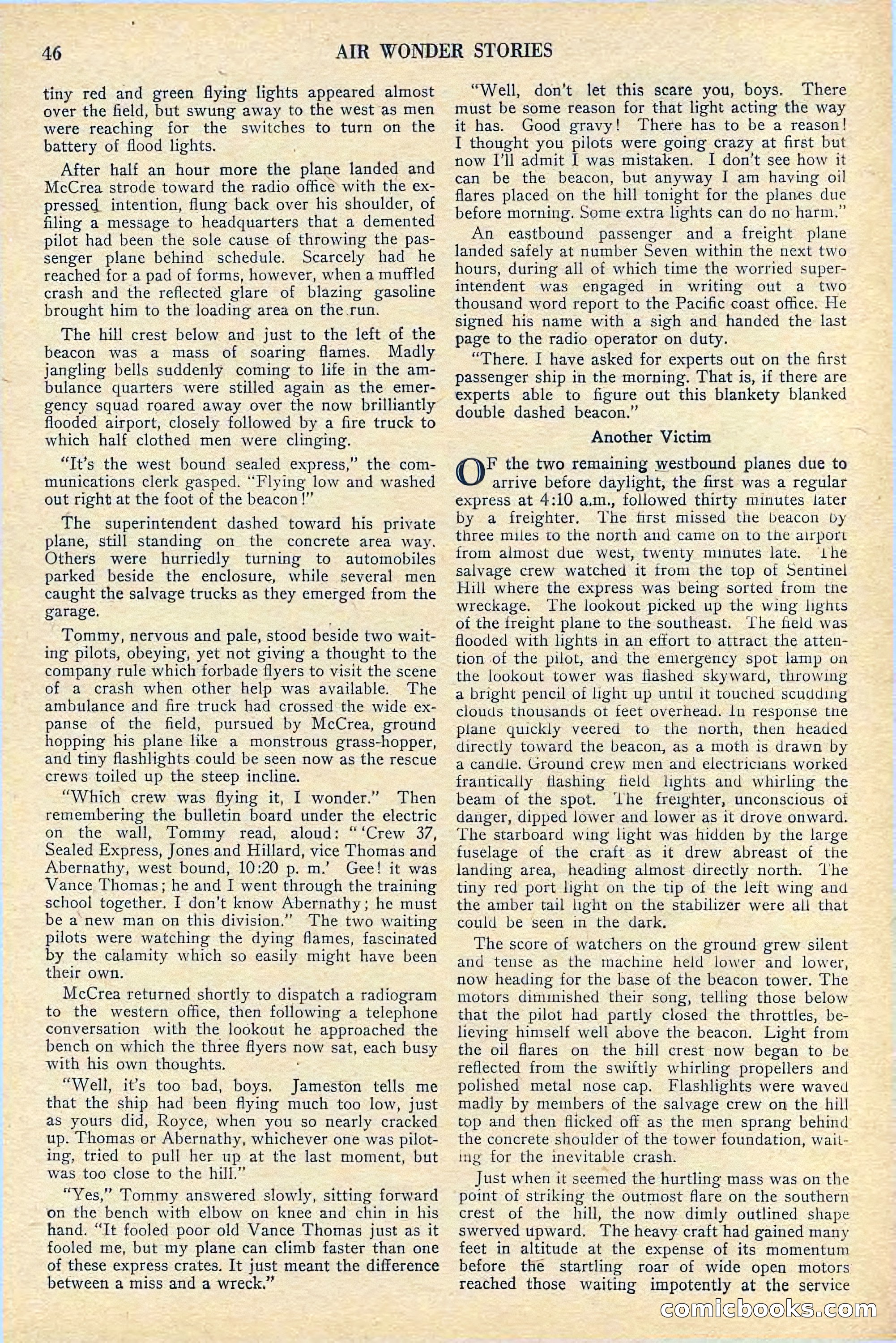 Air Wonder Stories, July 1929 — page 48 of 100