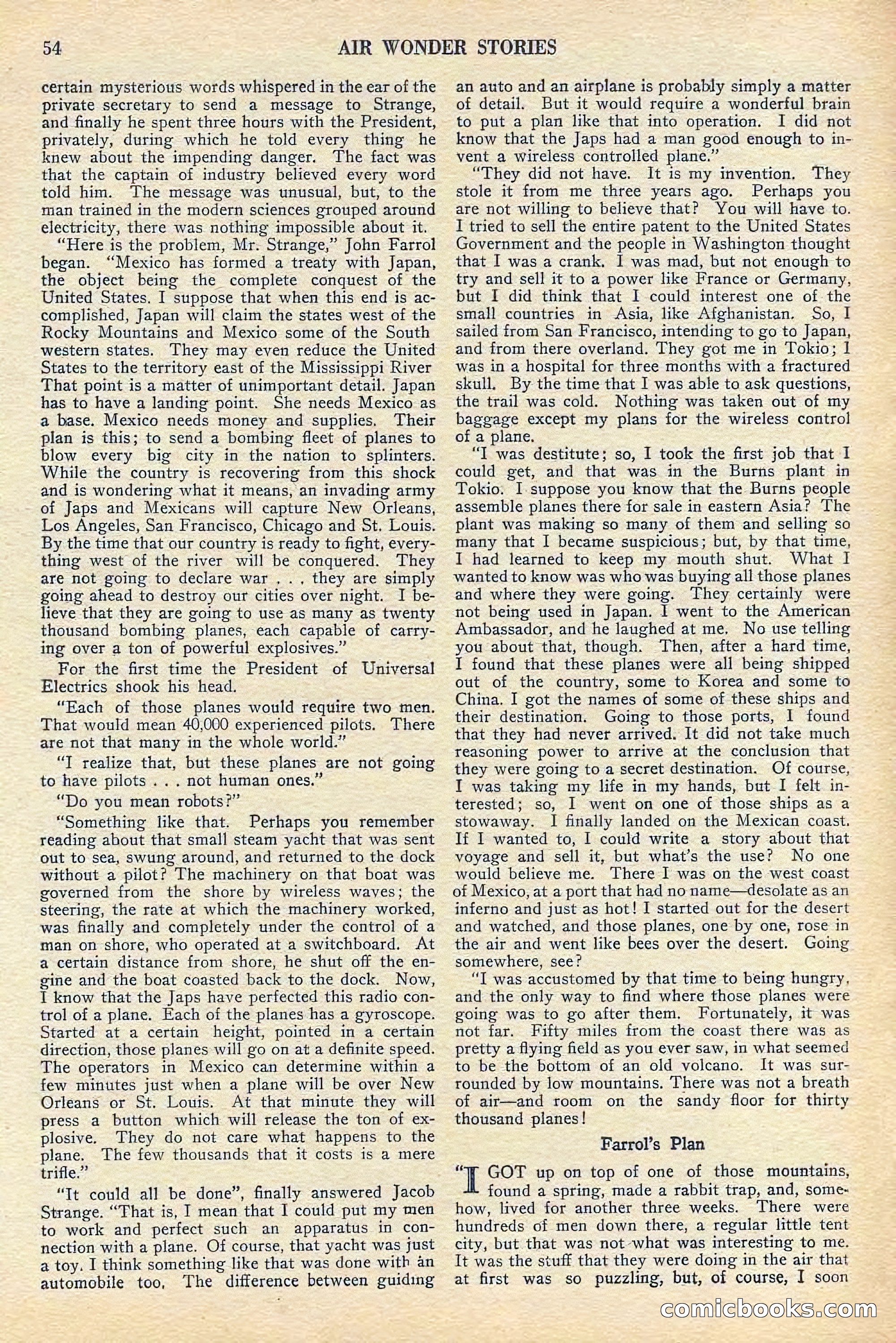 Air Wonder Stories, July 1929 — page 56 of 100